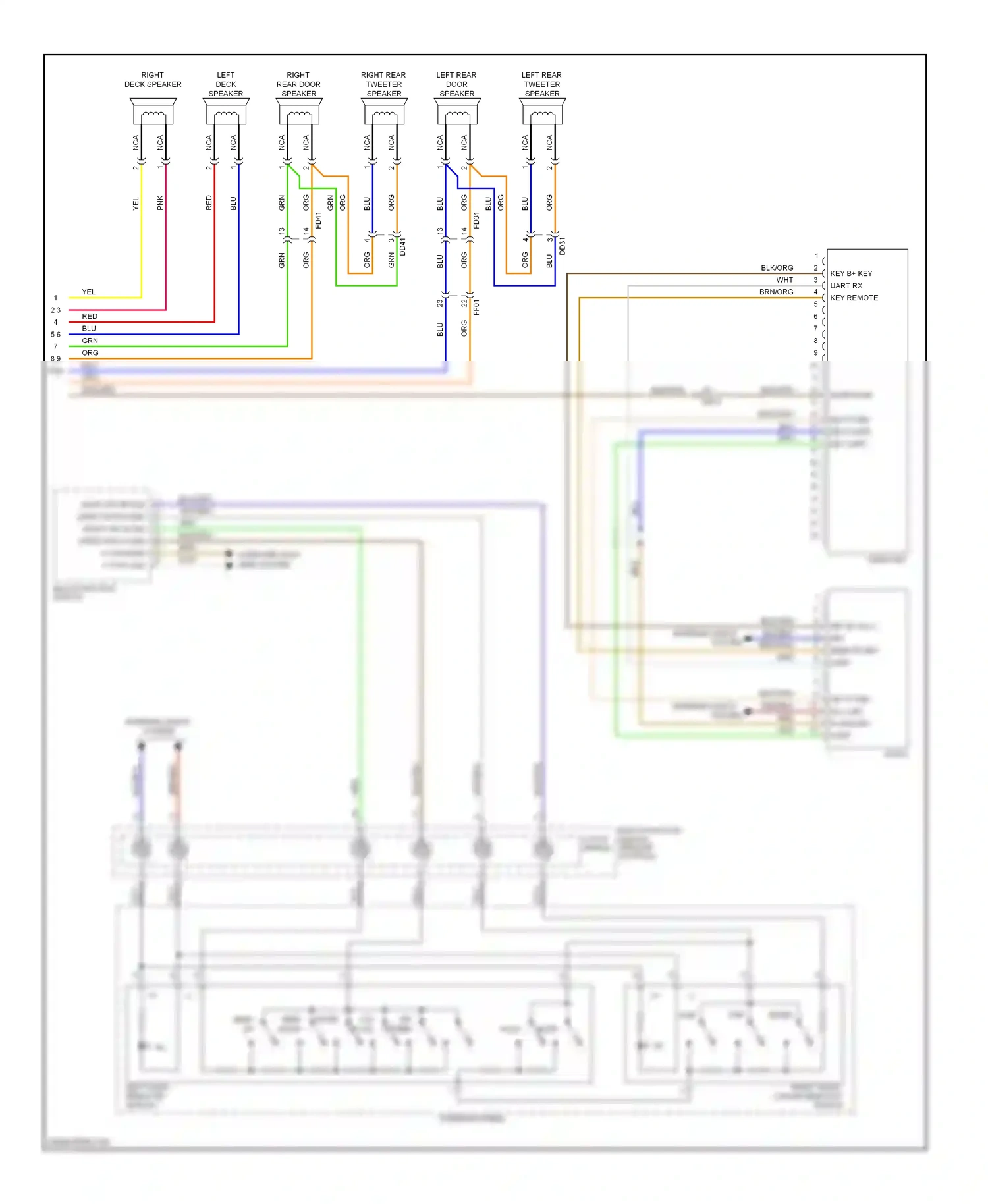 Hyundai Genesis I facelift (2011-2016) multi-function switch (remote control) clock spring wiring diagram  (3 of 3)
