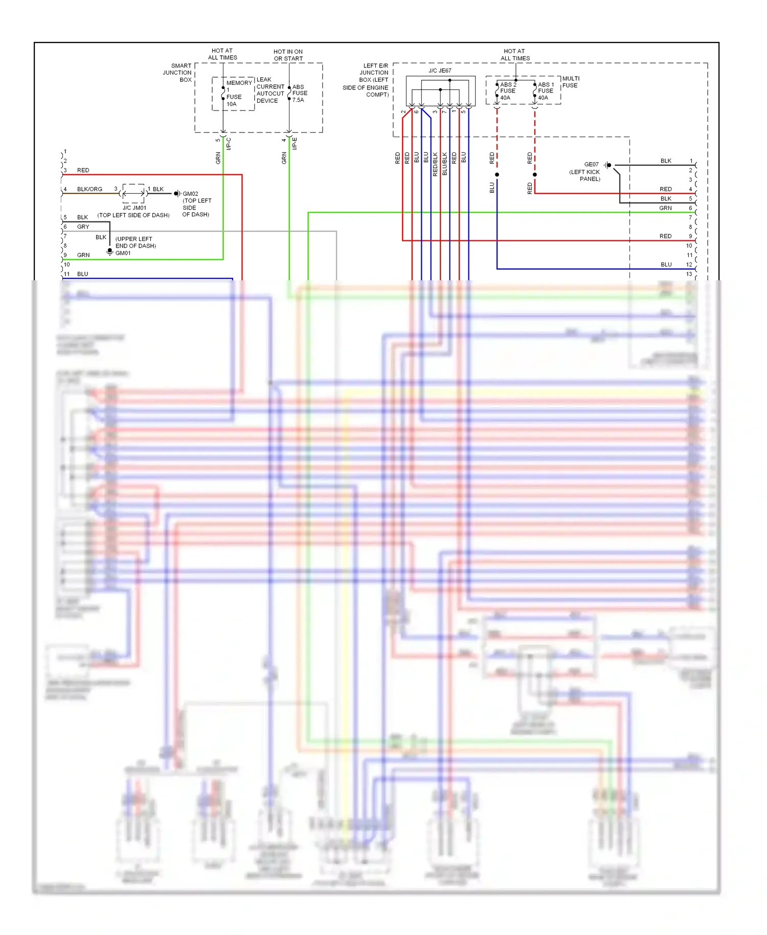 Wiring diagram multipurpose check connector for Hyundai Genesis I facelift (2011-2016) (1 of 7)