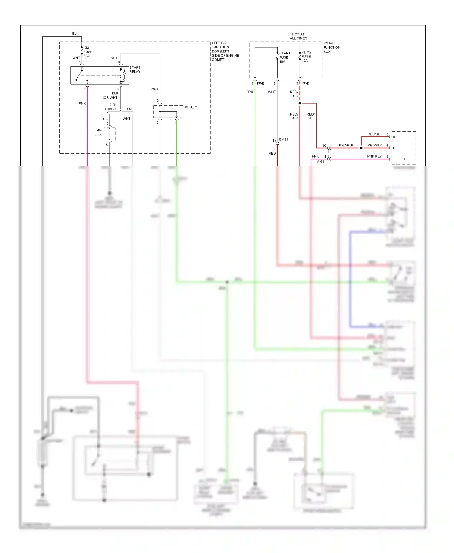 Wiring diagram p position switch for Hyundai Genesis I facelift (2011-2016) (2 of 2)