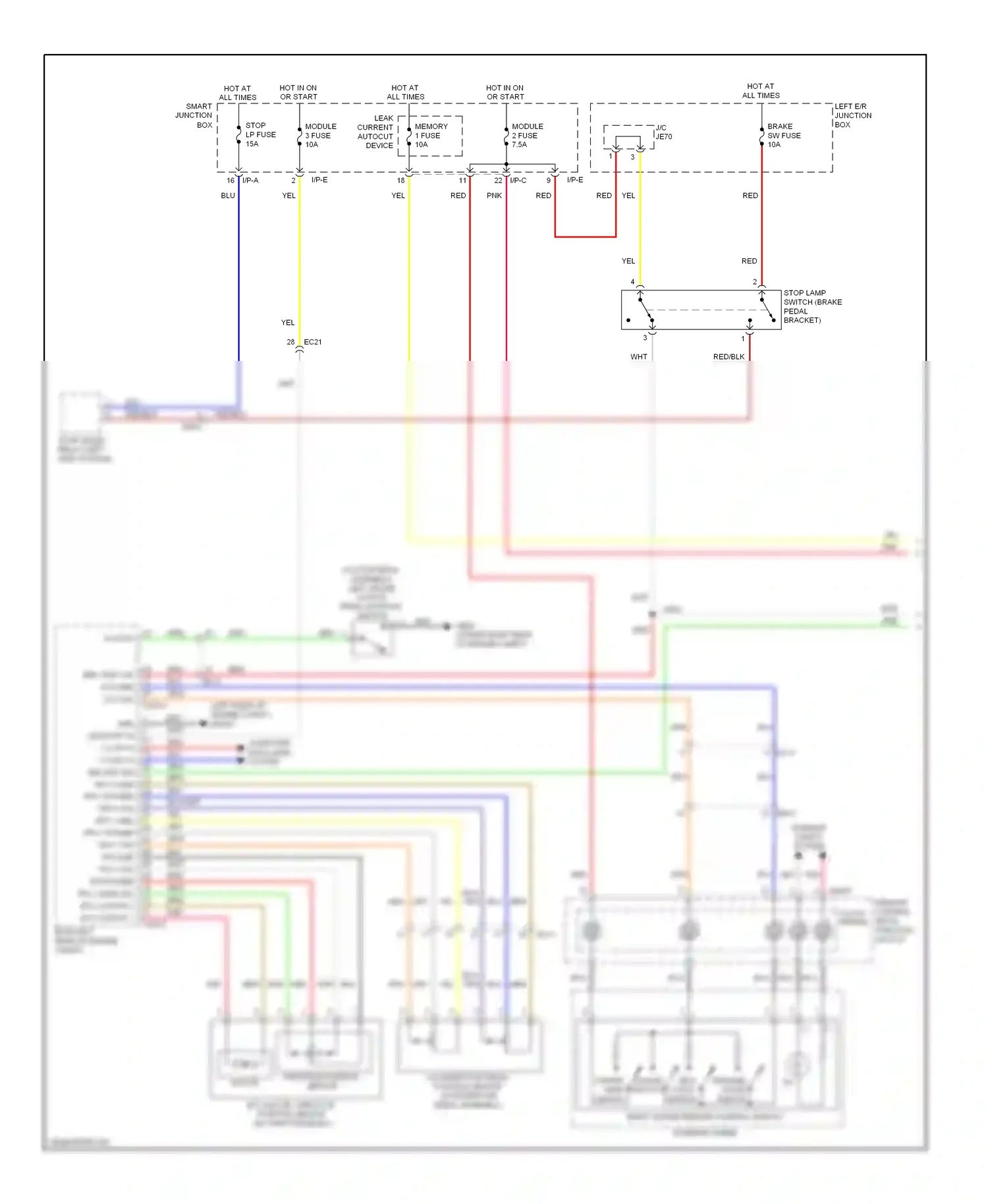 Wiring diagram right cruise remote control switch for Hyundai Genesis I facelift (2011-2016) (1 of 3)