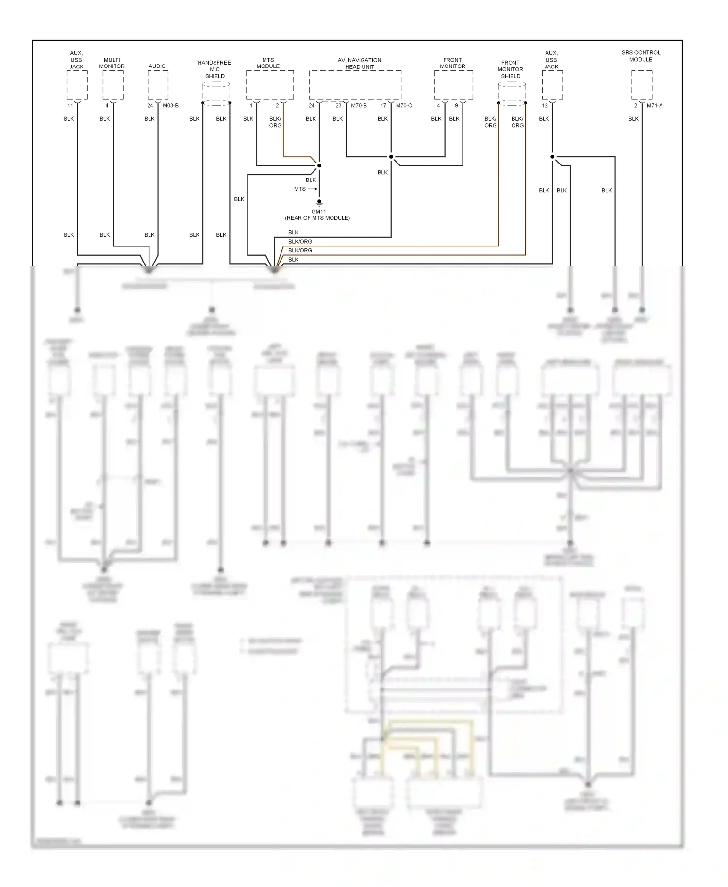 Wiring diagram srs control module for Hyundai Genesis I facelift (2011-2016) (1 of 4)