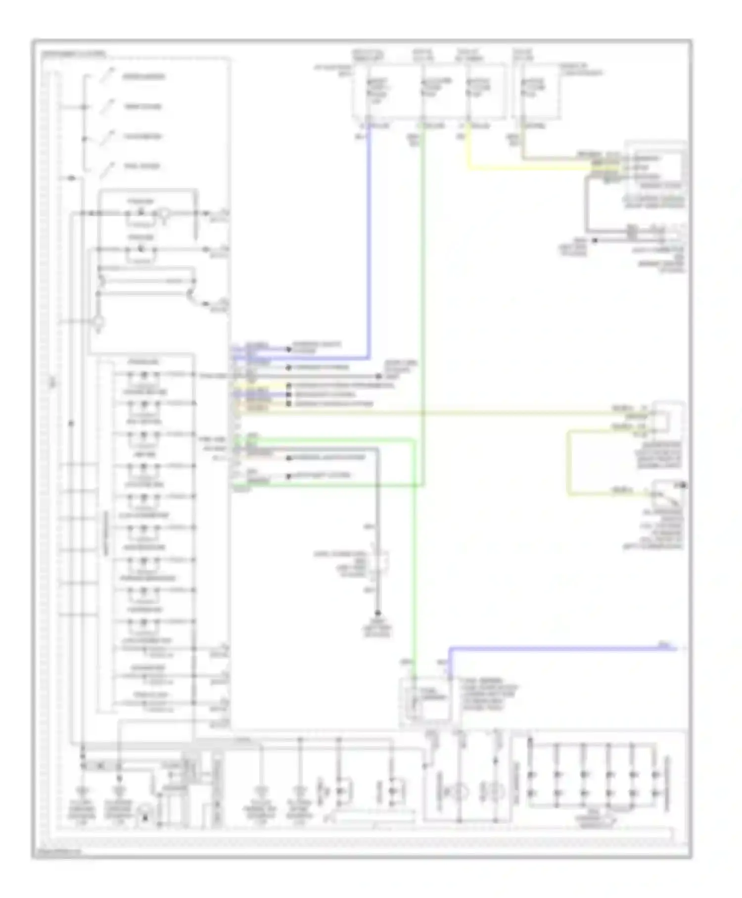 Genesis Hyundai I (2008-2011): Instrument cluster circuit, with analog cluster (1 of 2)