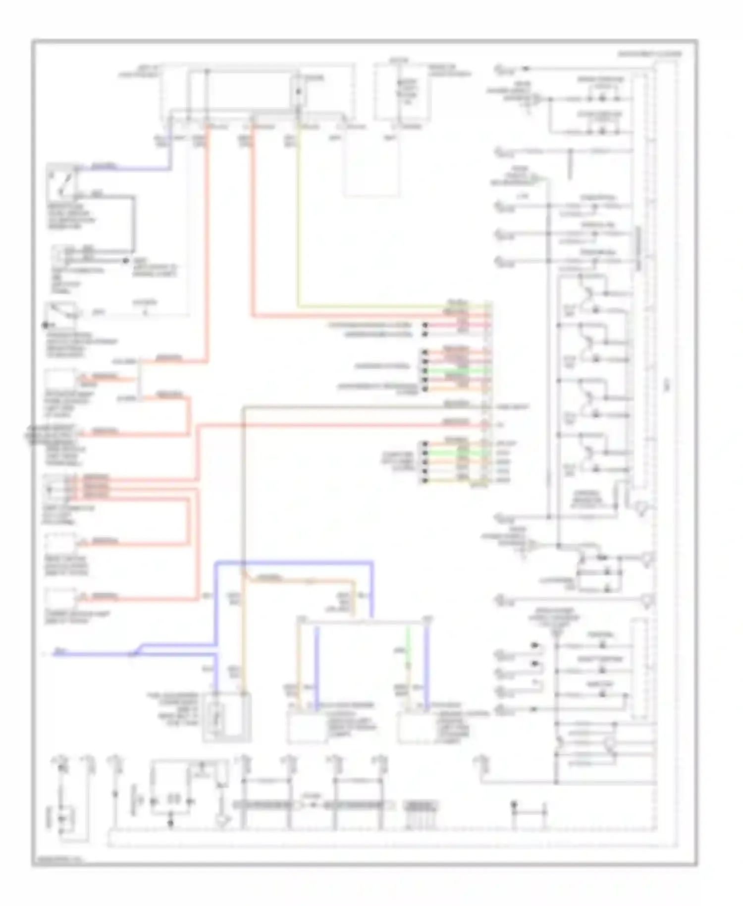 Genesis Hyundai I (2008-2011): Instrument cluster circuit, with analog cluster (2 of 2)