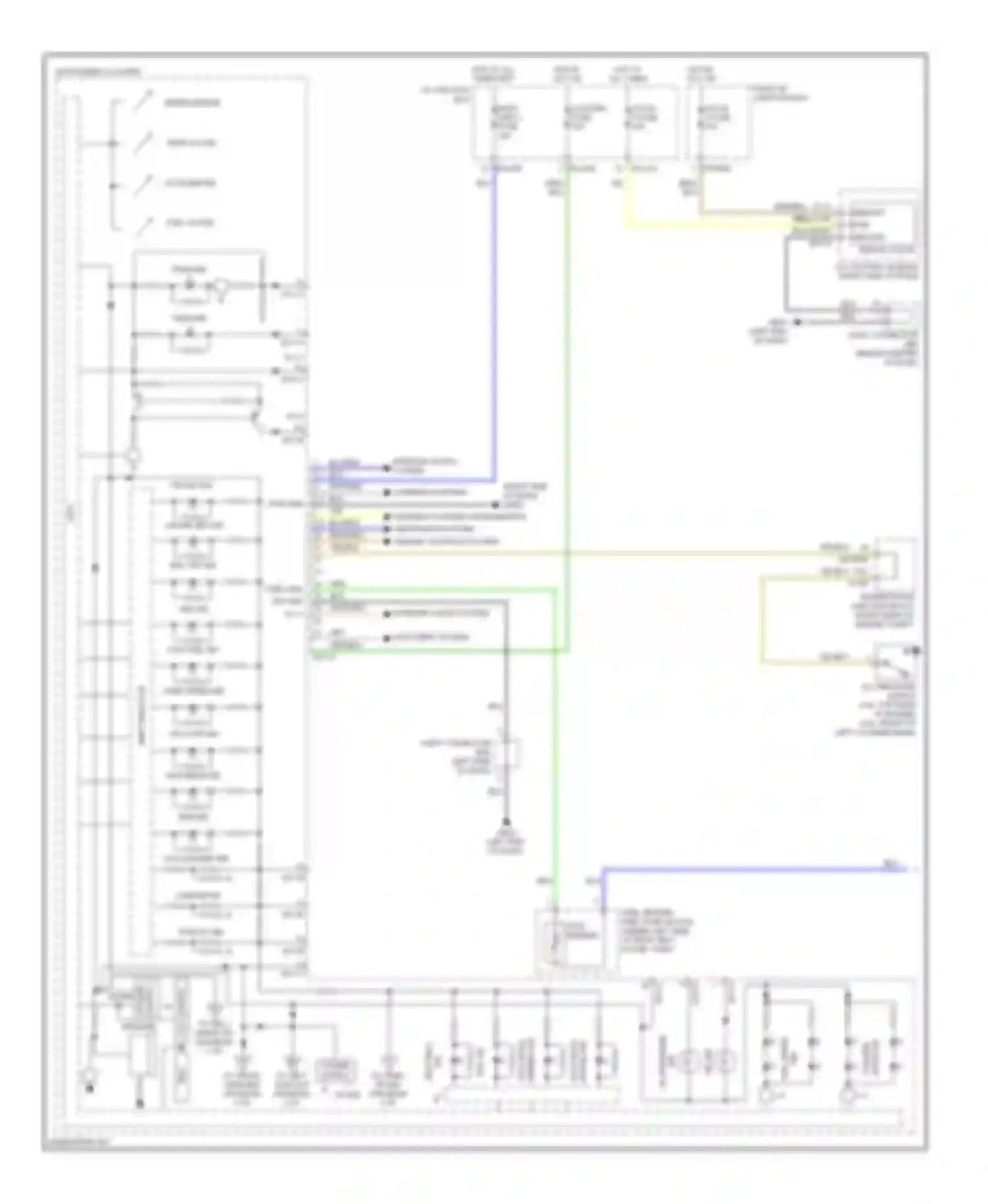 Genesis Hyundai I (2008-2011): Instrument cluster circuit, with super vision (1 of 2)