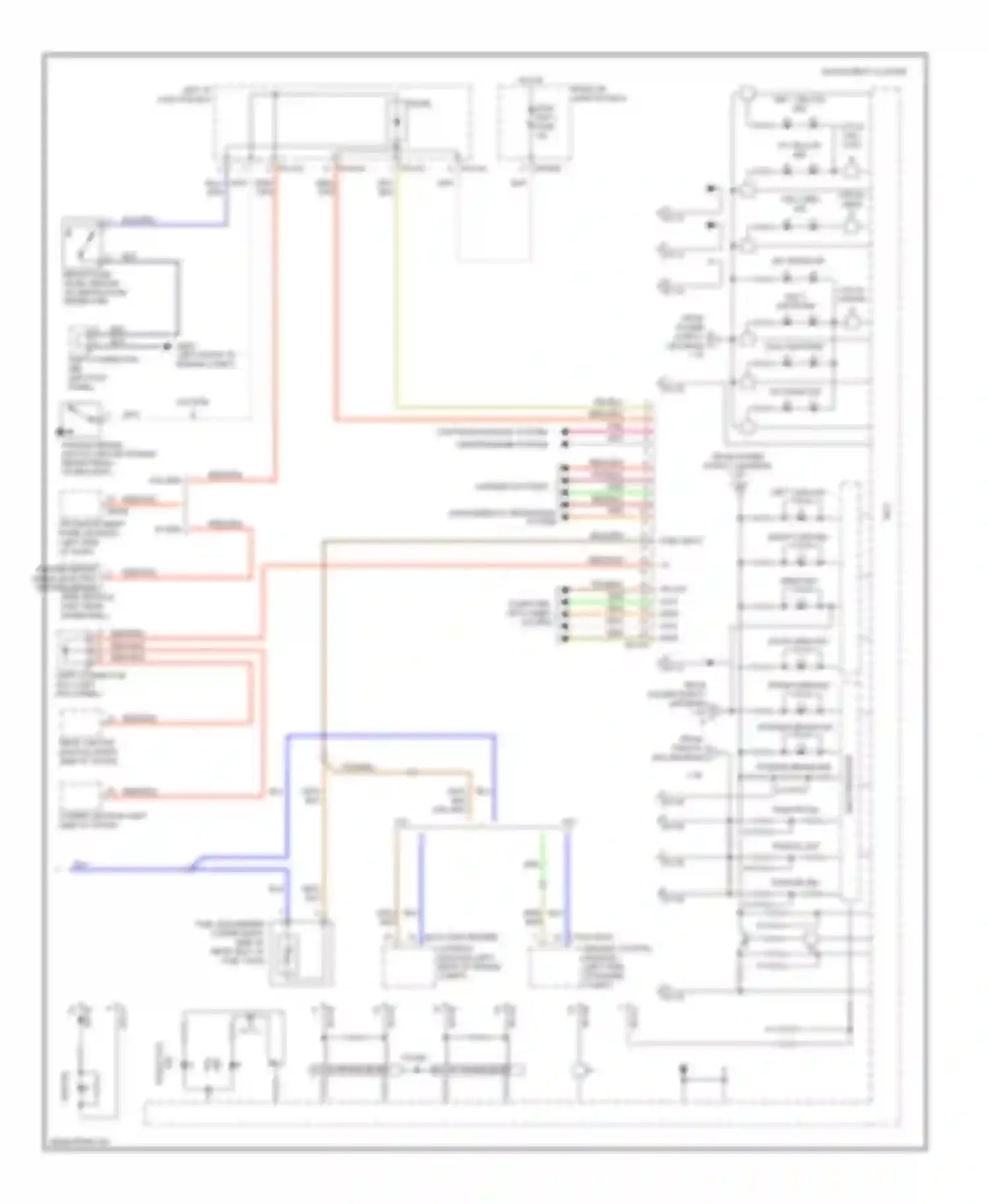Genesis Hyundai I (2008-2011): Instrument cluster circuit, with super vision (2 of 2)