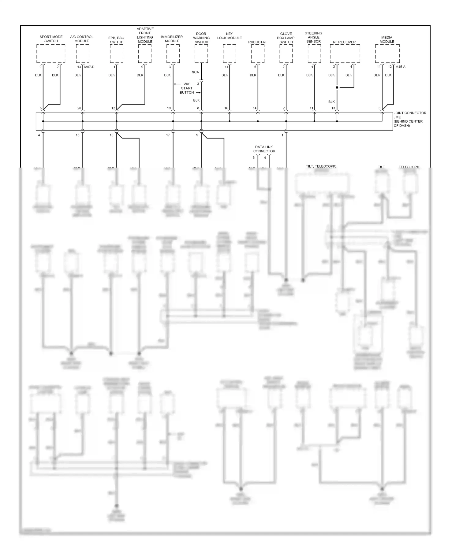 Wiring diagram av head module audio for Hyundai Genesis I (2008-2011) (1 of 1)