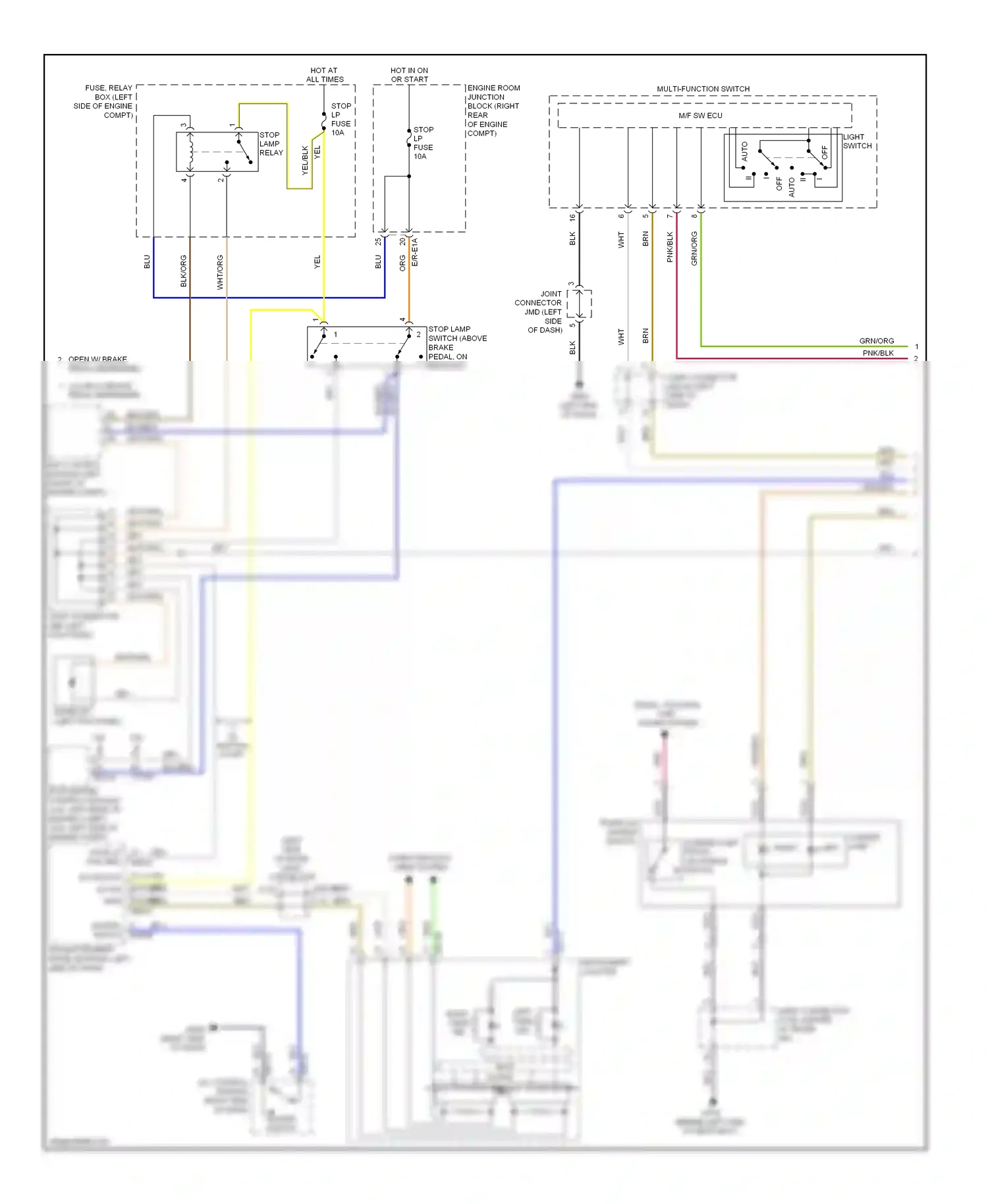Wiring diagram blk/org for Hyundai Genesis I (2008-2011) (12 of 48)