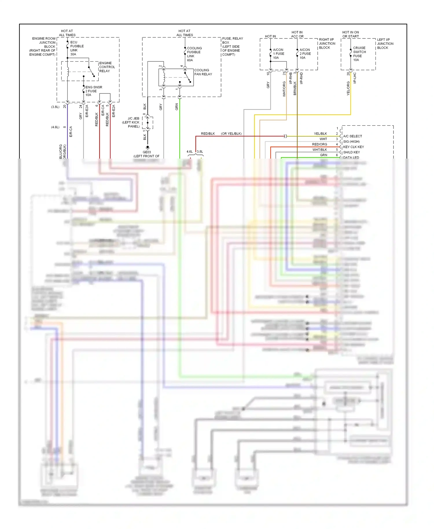 Wiring diagram blu/org for Hyundai Genesis I (2008-2011) (5 of 42)