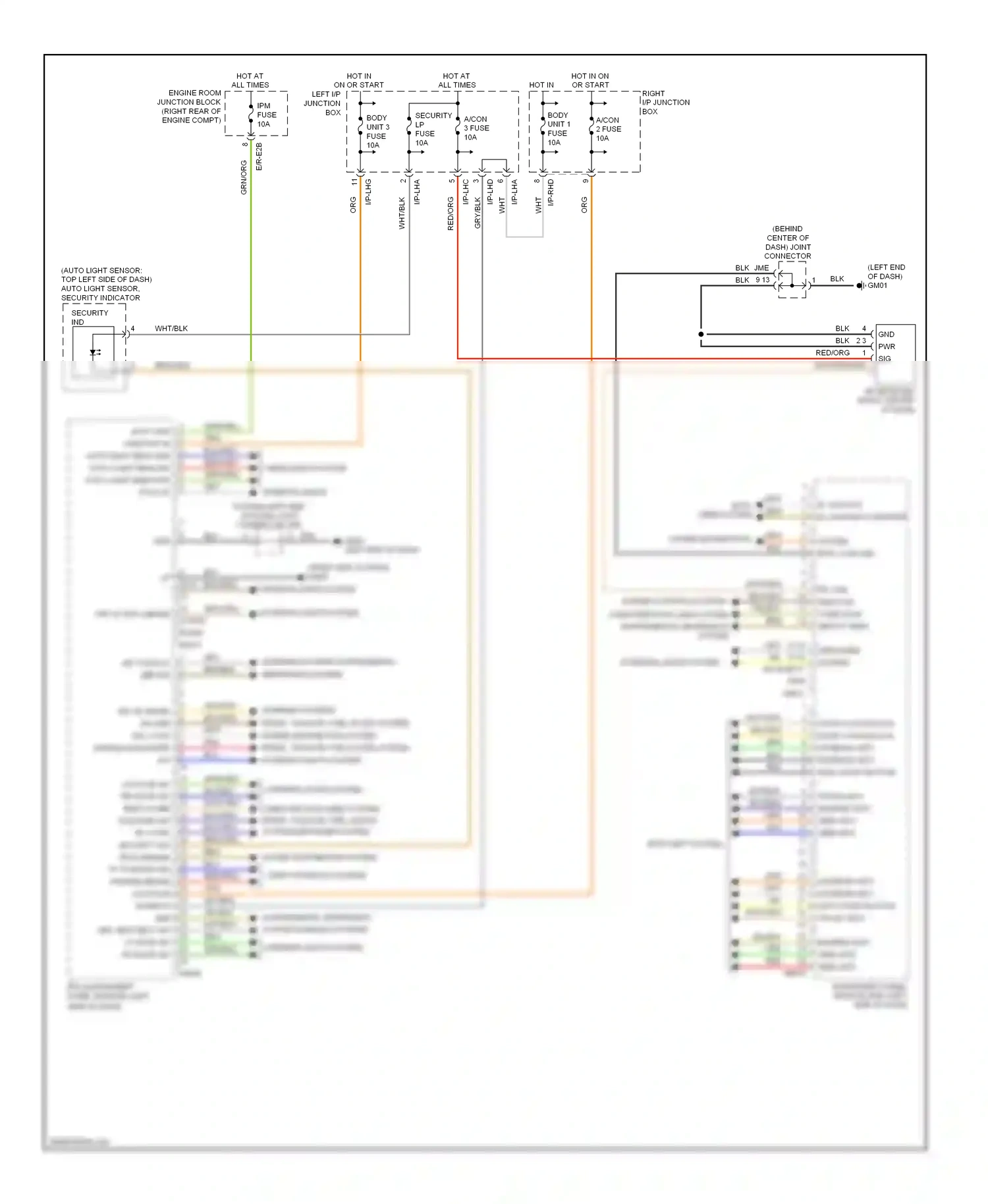 Wiring diagram headlights system for Hyundai Genesis I (2008-2011) (3 of 5)