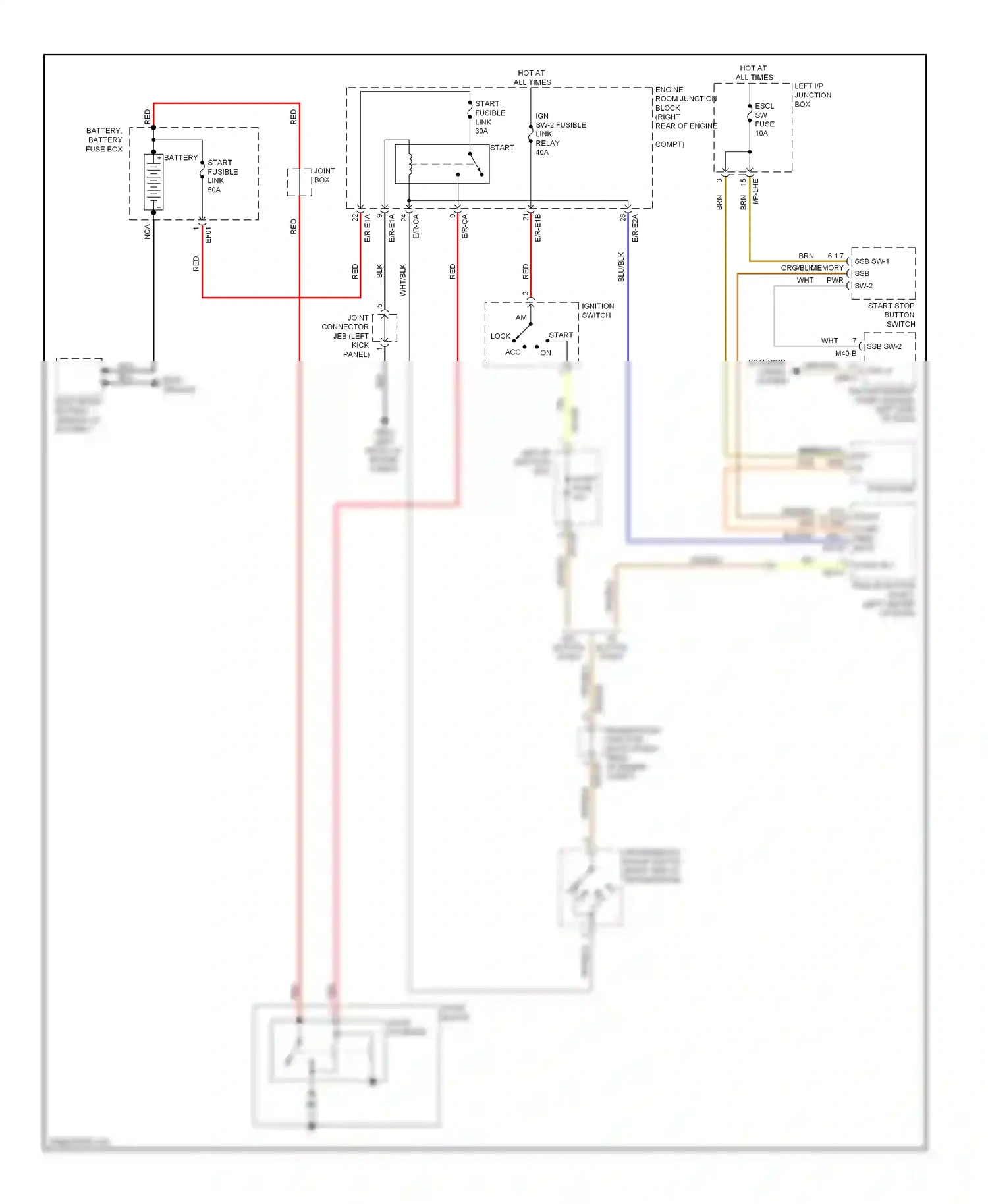 Wiring diagram ignition switch for Hyundai Genesis I (2008-2011) (1 of 3)