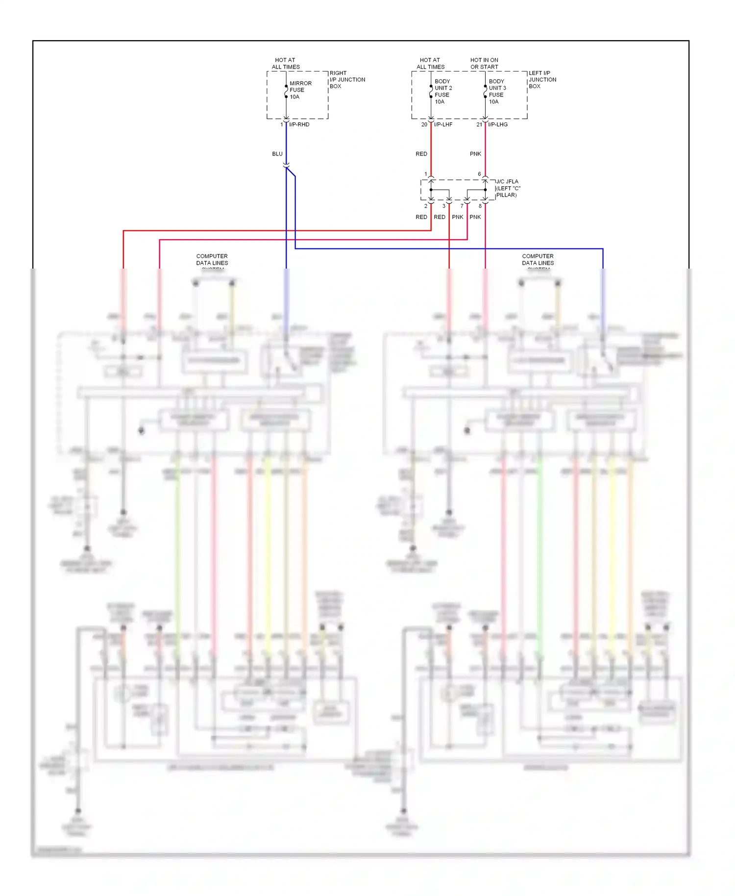 Wiring diagram mirror position sensor i/f for Hyundai Genesis I (2008-2011) (1 of 1)