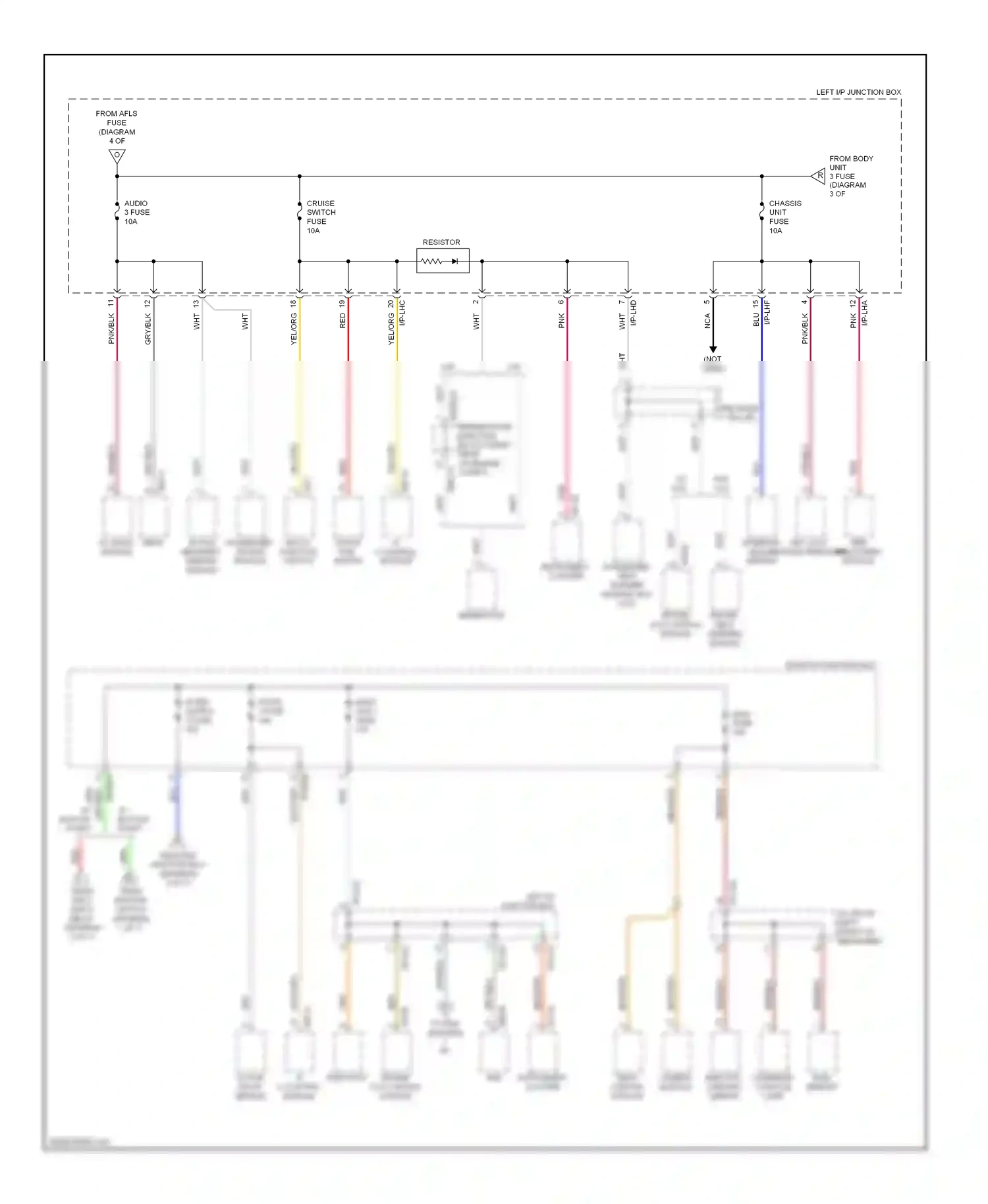 Wiring diagram multi- function switch for Hyundai Genesis I (2008-2011) (10 of 16)