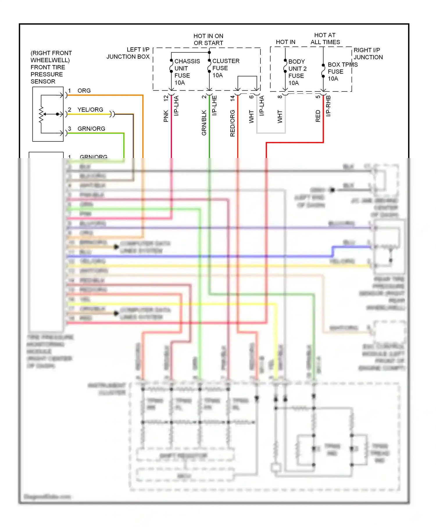 Wiring diagram red/org for Hyundai Genesis I (2008-2011) (38 of 38)