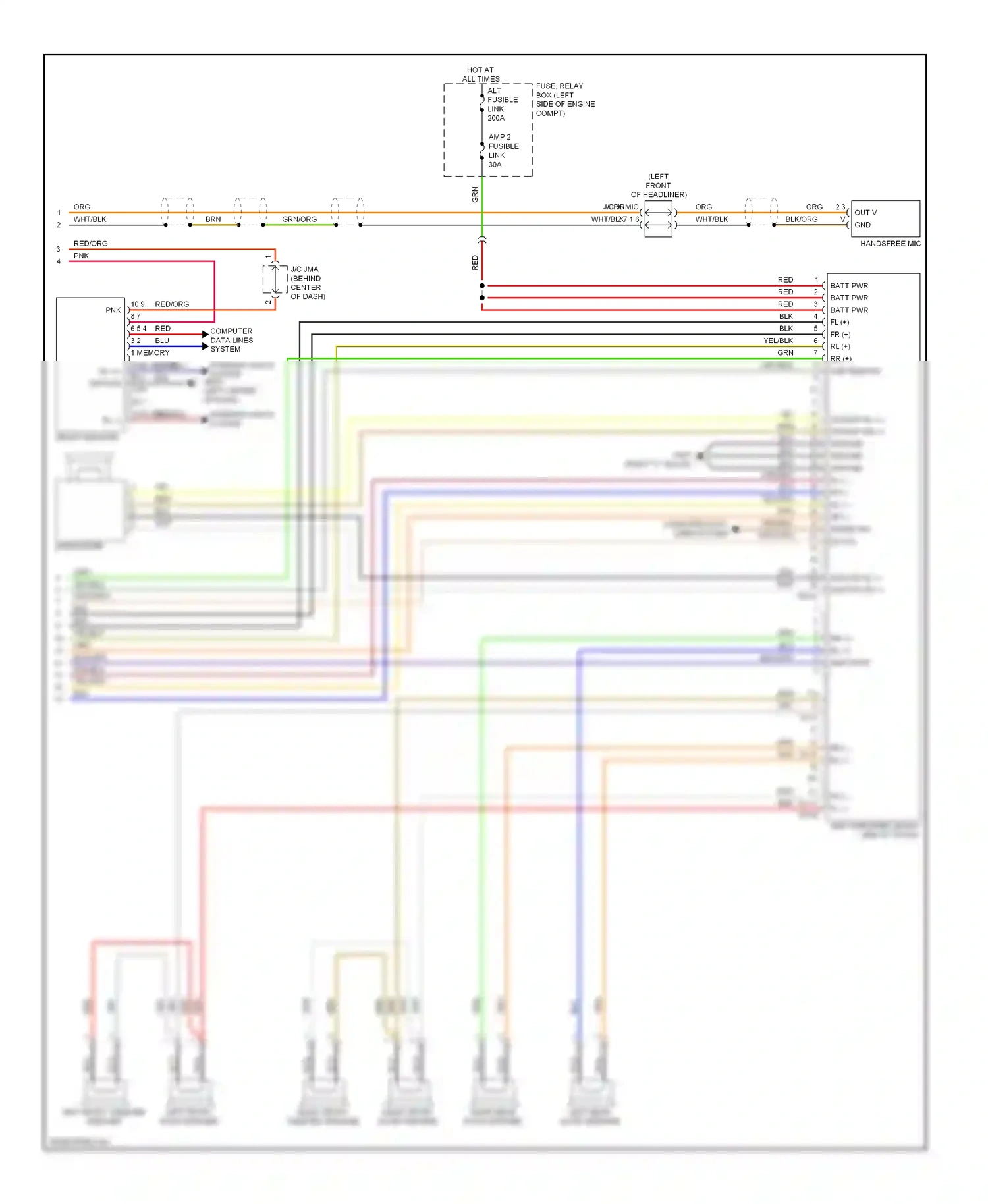 Wiring diagram right front tweeter speaker for Hyundai Genesis I (2008-2011) (4 of 4)