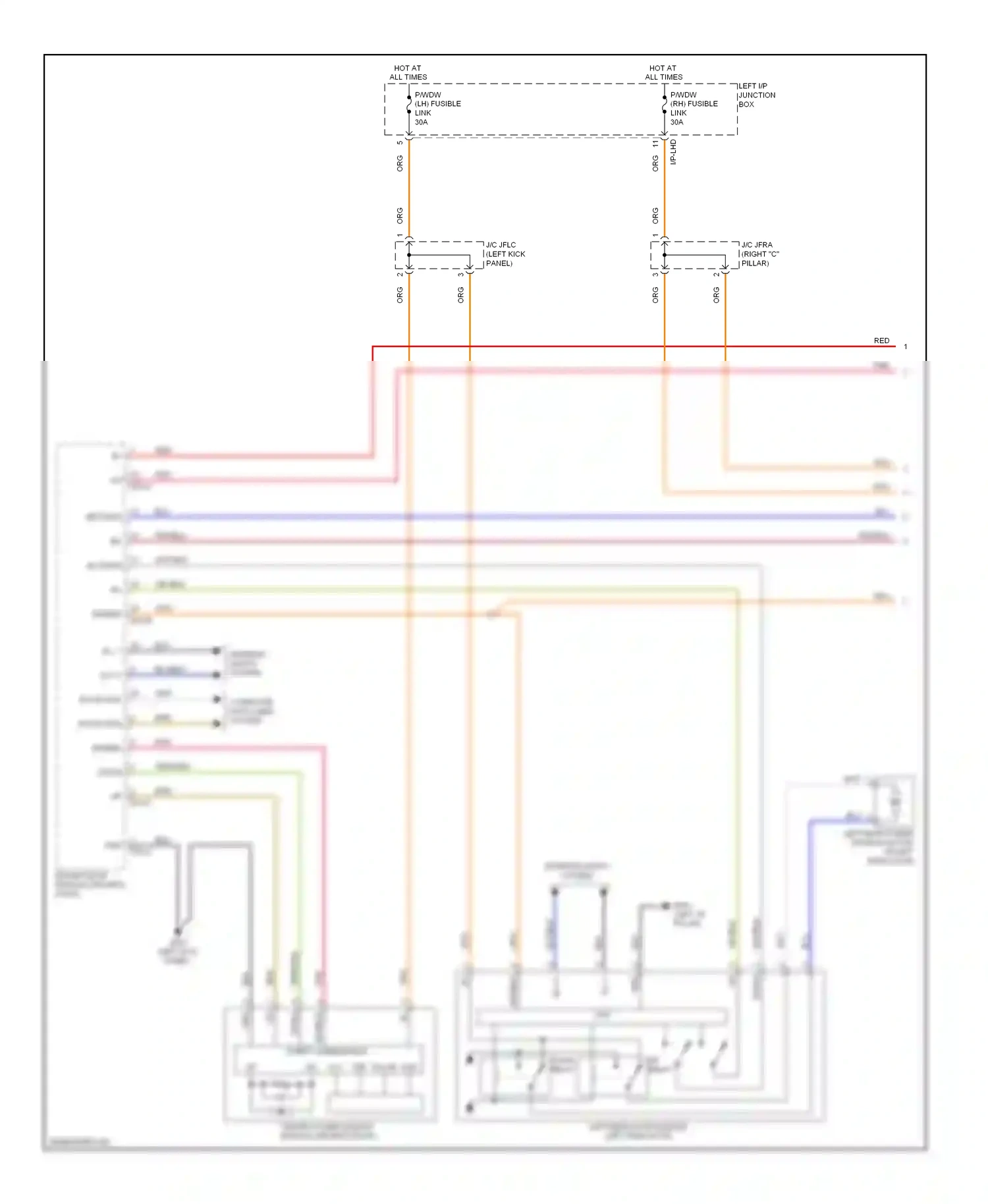 Wiring diagram rr down for Hyundai Genesis I (2008-2011) (1 of 1)