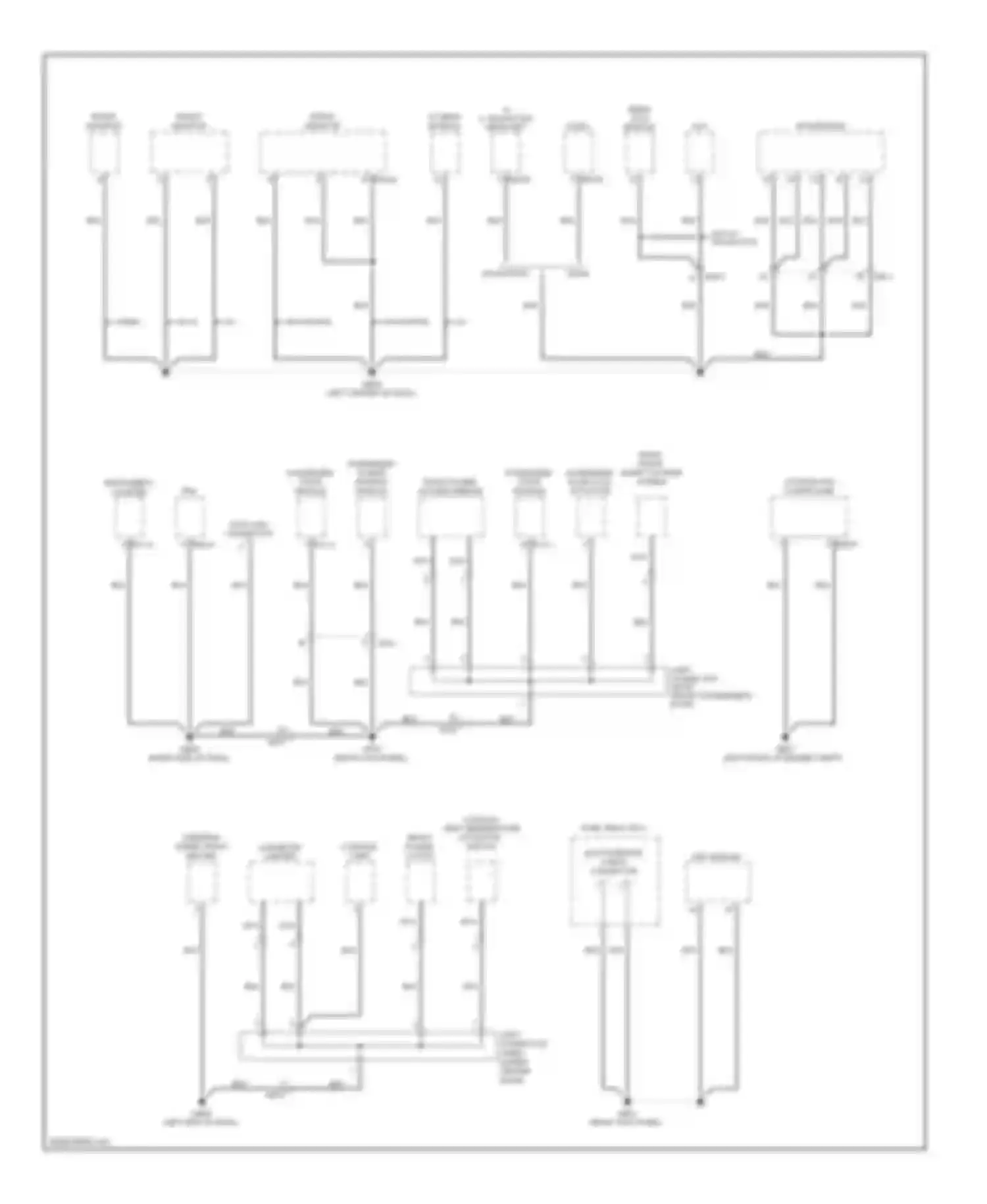 Genesis Hyundai II (2013-2016): Ground distribution circuit (2 of 6)