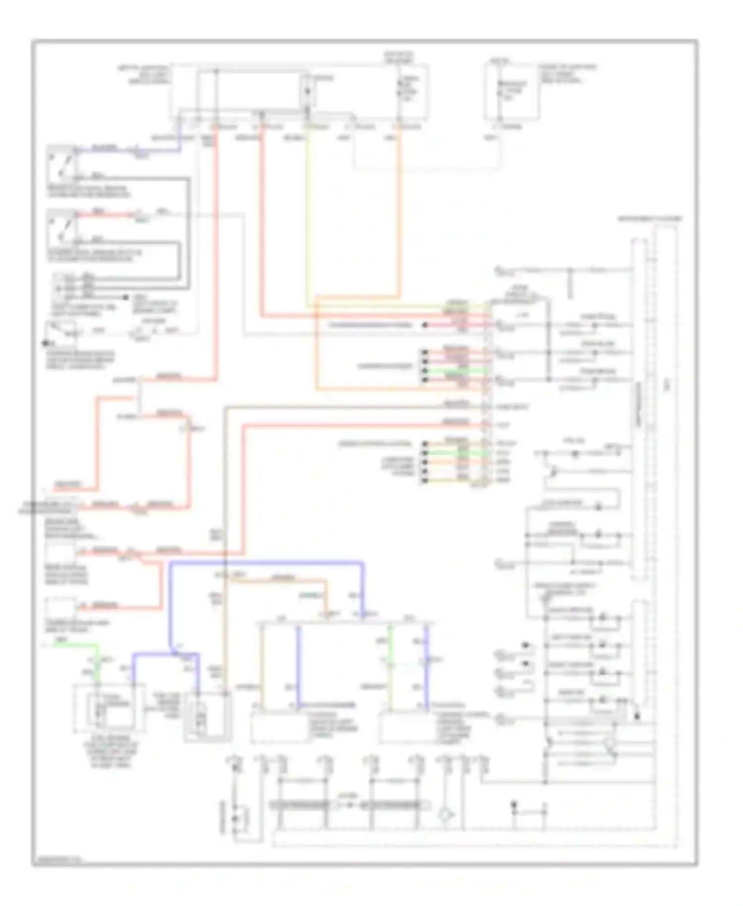 Genesis Hyundai II (2013-2016): Instrument cluster circuit, with conventional cluster (2 of 2)