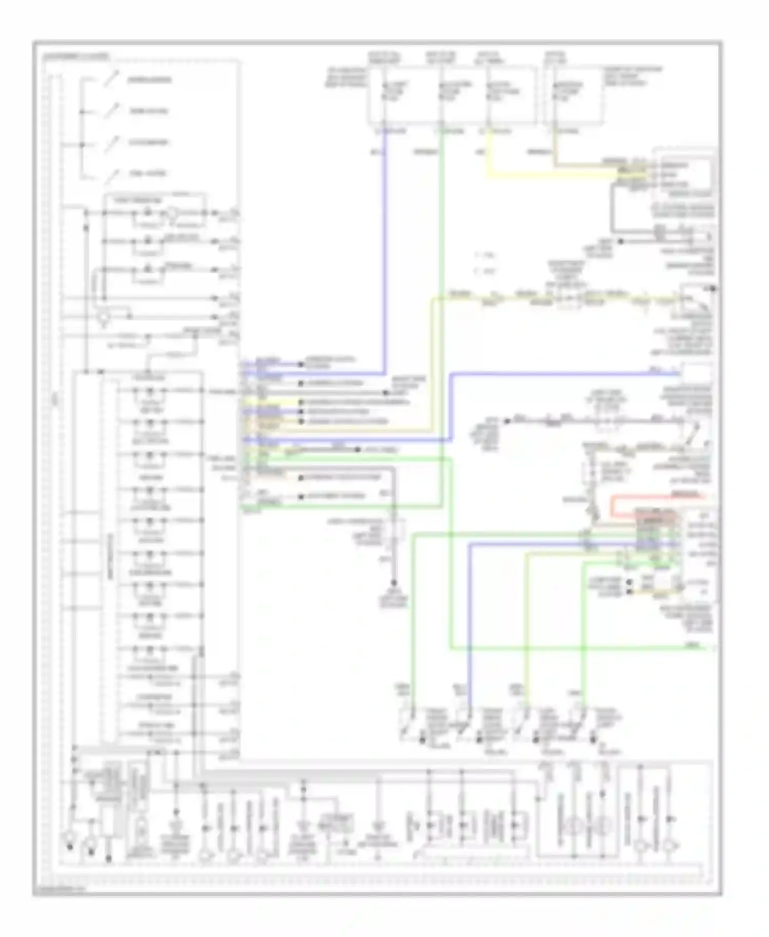 Genesis Hyundai II (2013-2016): Instrument cluster circuit, with super vision (1 of 2)