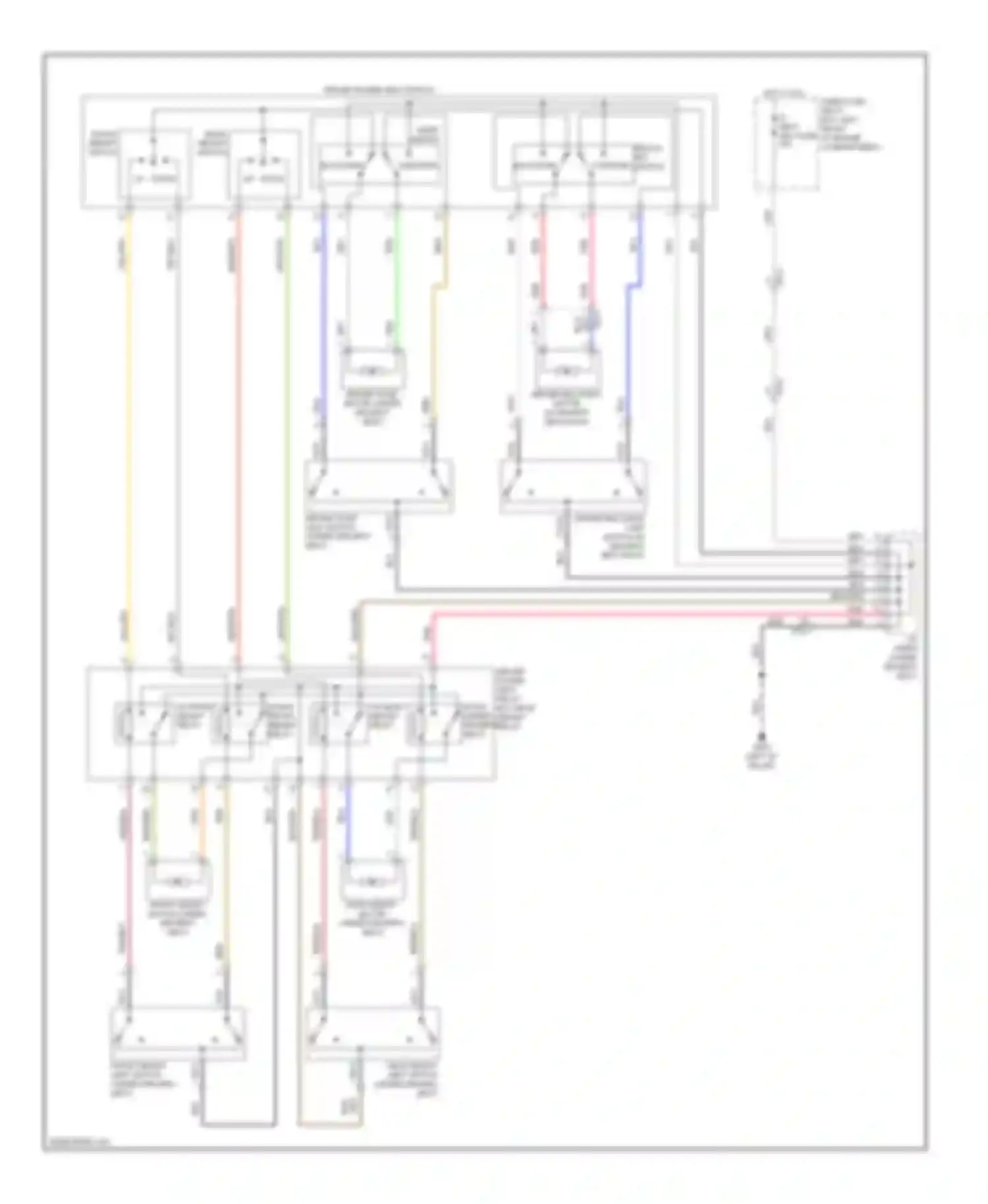 Genesis Hyundai II (2013-2016): Driver power seat circuit