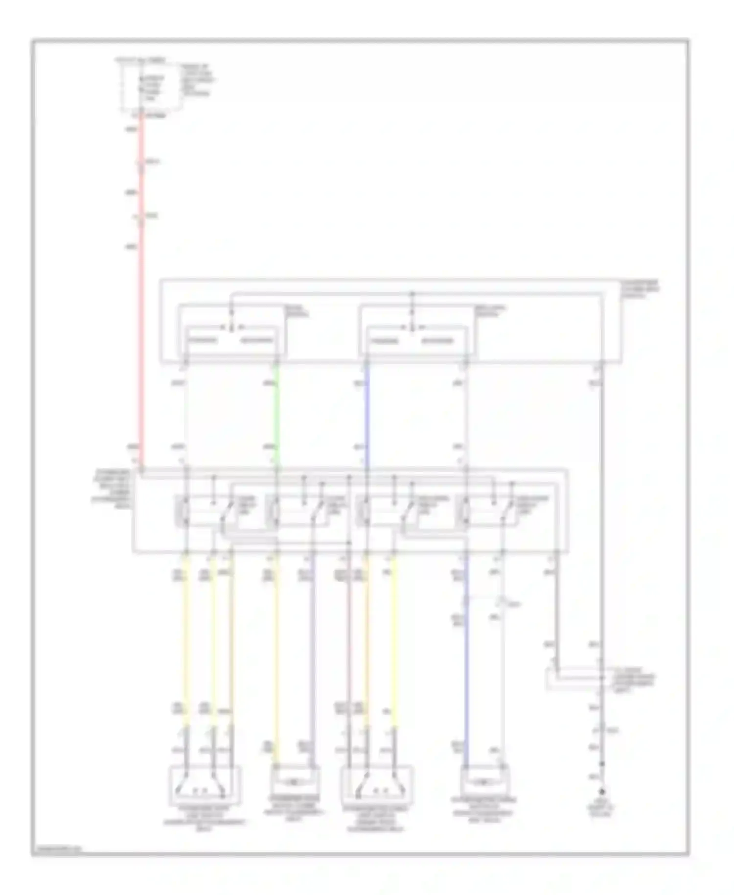 Genesis Hyundai II (2013-2016): Passenger power seat circuit
