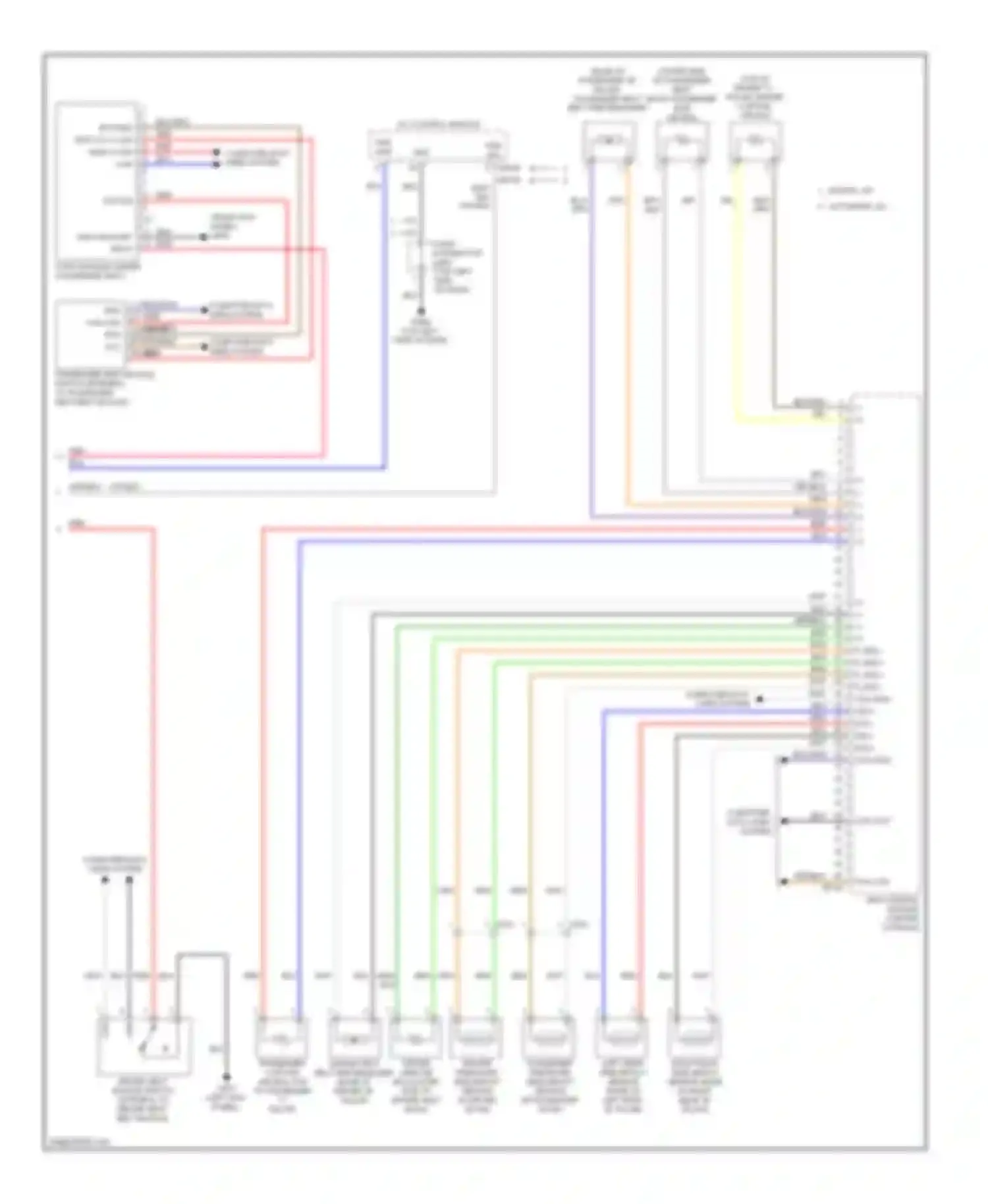 Genesis Hyundai II (2013-2016): Supplemental restraints circuit (2 of 2)