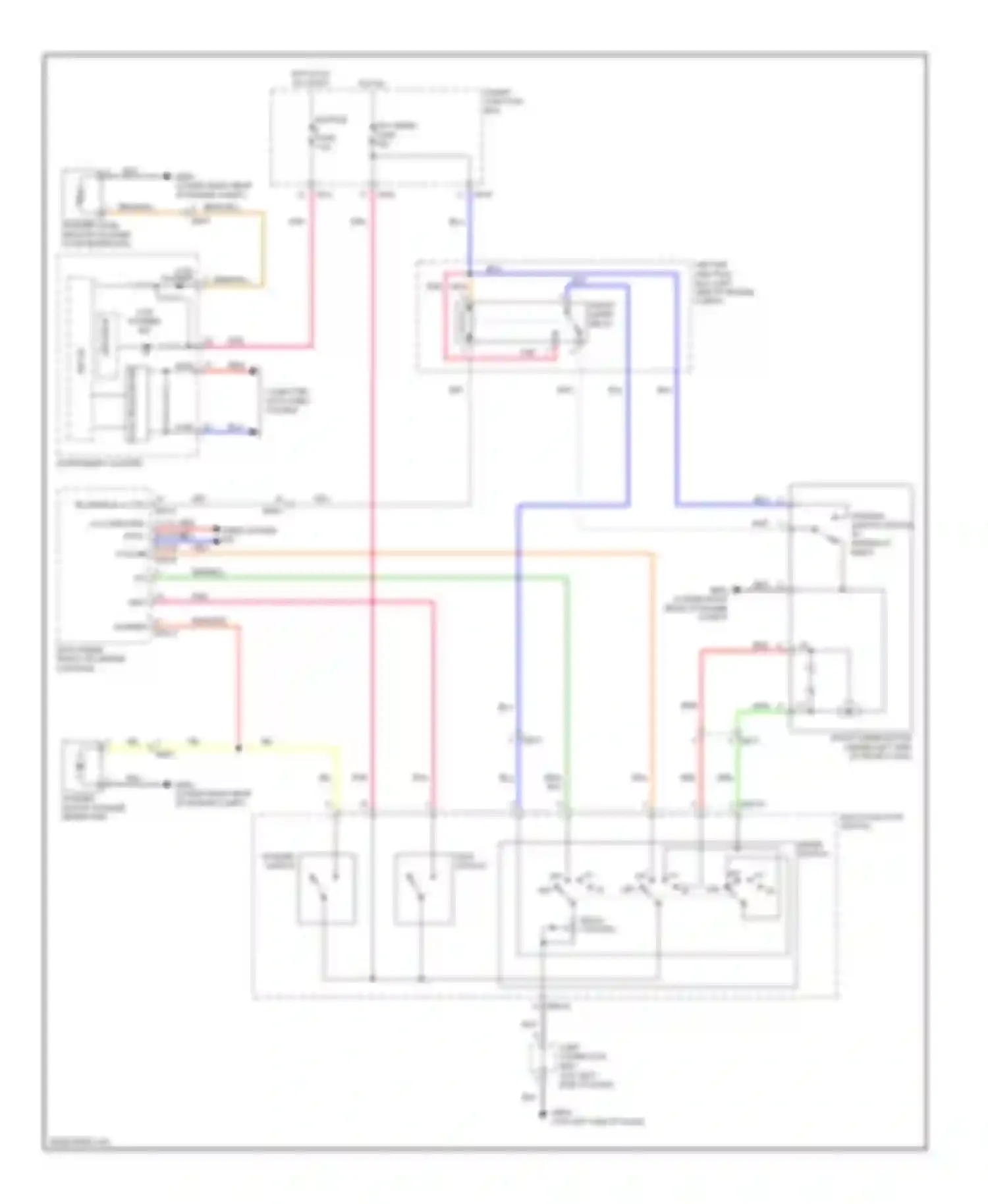 Genesis Hyundai II (2013-2016): Wiper/washer circuit