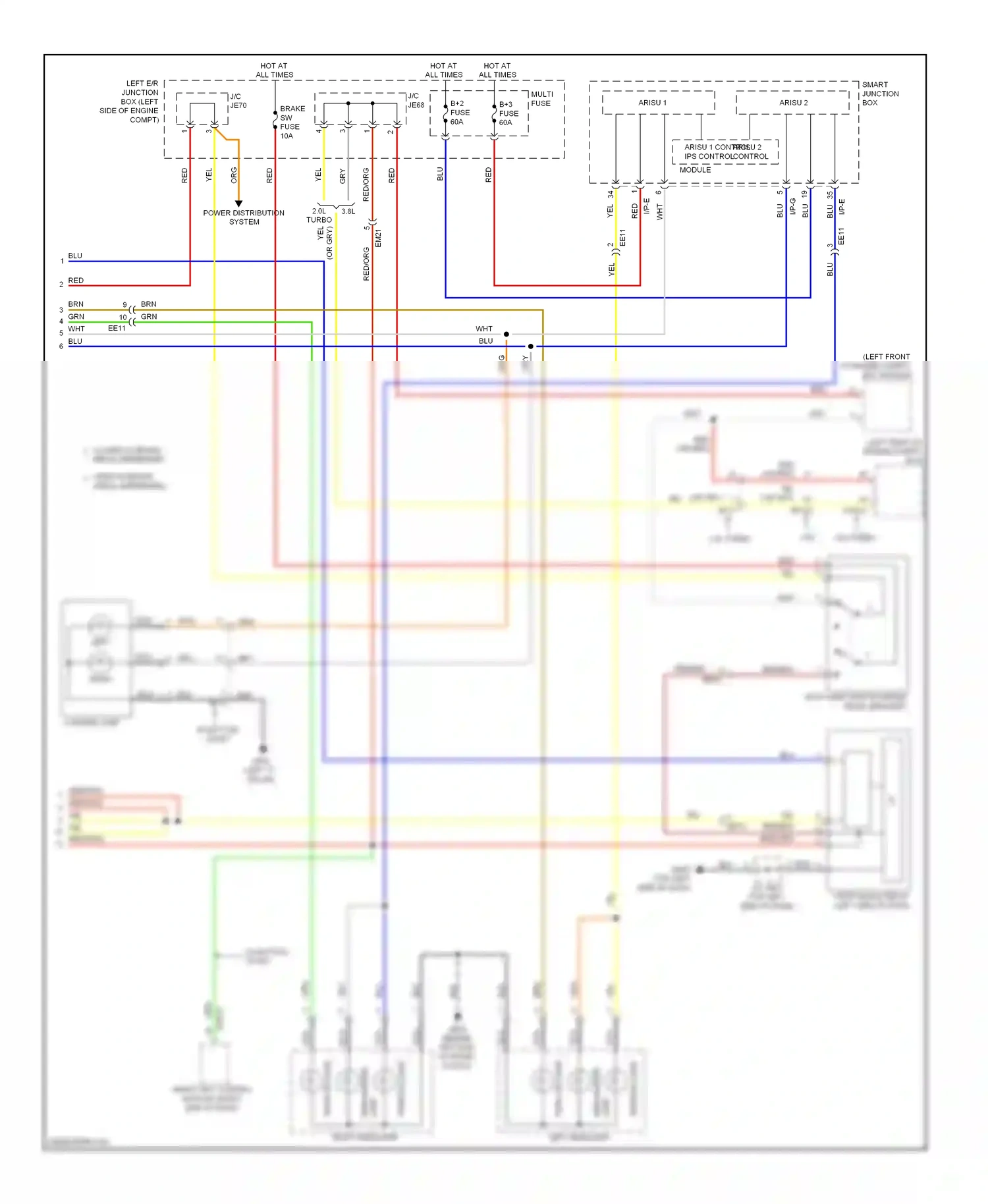 Wiring diagram arisu 1 control ips control module for Hyundai Genesis II (2013-2016) (1 of 2)