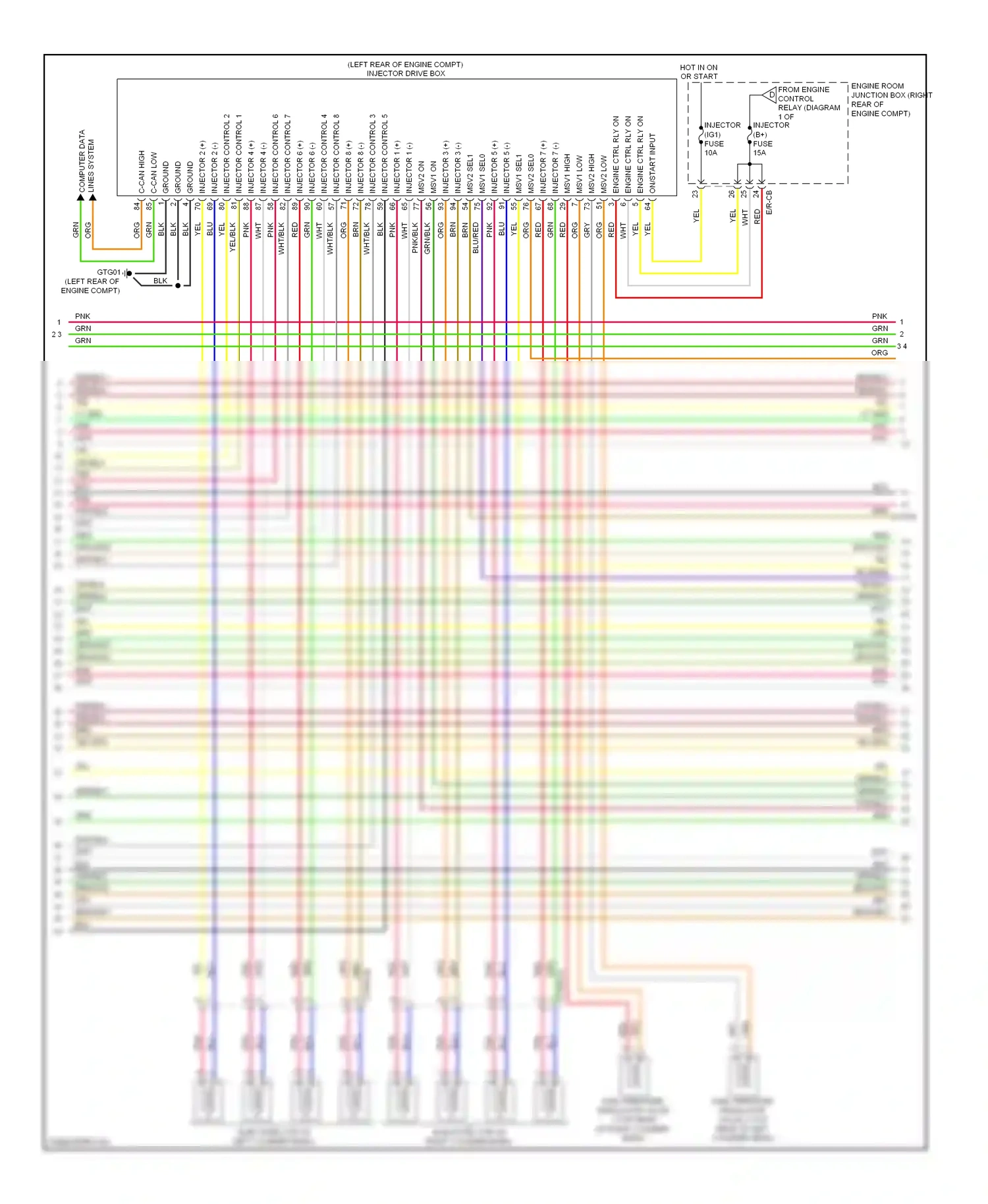 Wiring diagram engine ctrl rly on in for Hyundai Genesis II (2013-2016) (3 of 3)