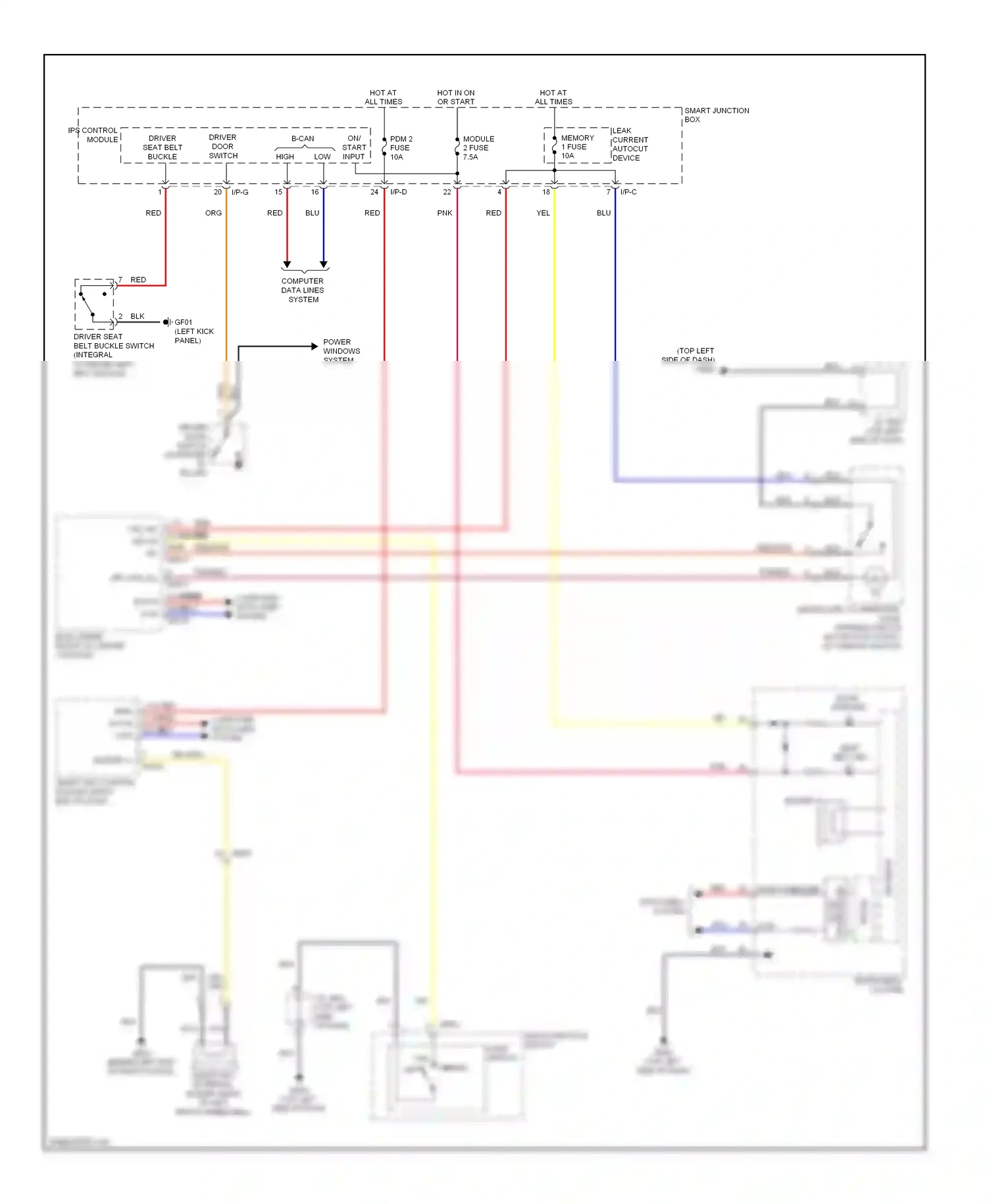 Wiring diagram high computer data lines system for Hyundai Genesis II (2013-2016) (1 of 1)