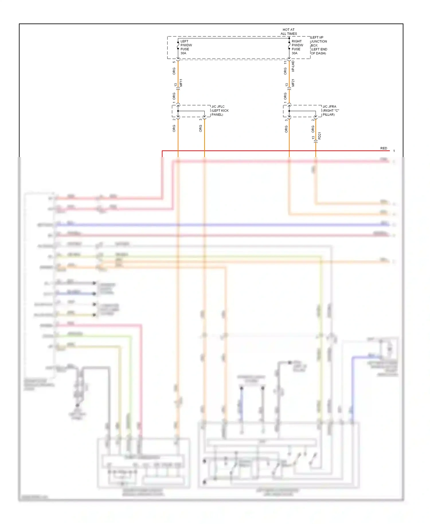 Wiring diagram left i/p junction box for Hyundai Genesis II (2013-2016) (5 of 5)