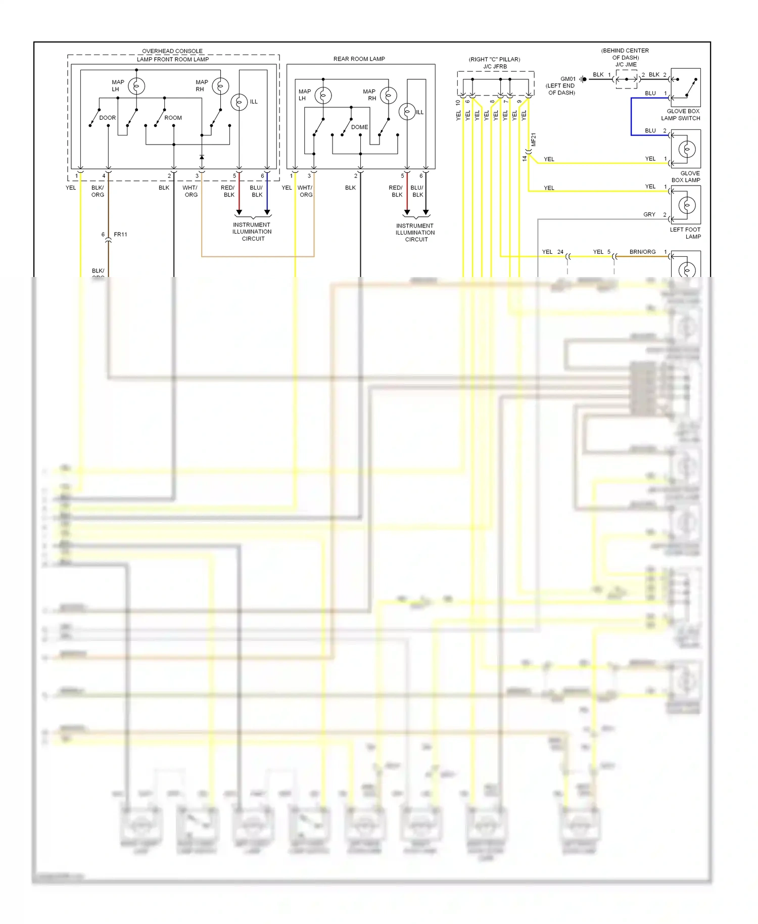 Wiring diagram left vanity lamp for Hyundai Genesis II (2013-2016) (2 of 4)