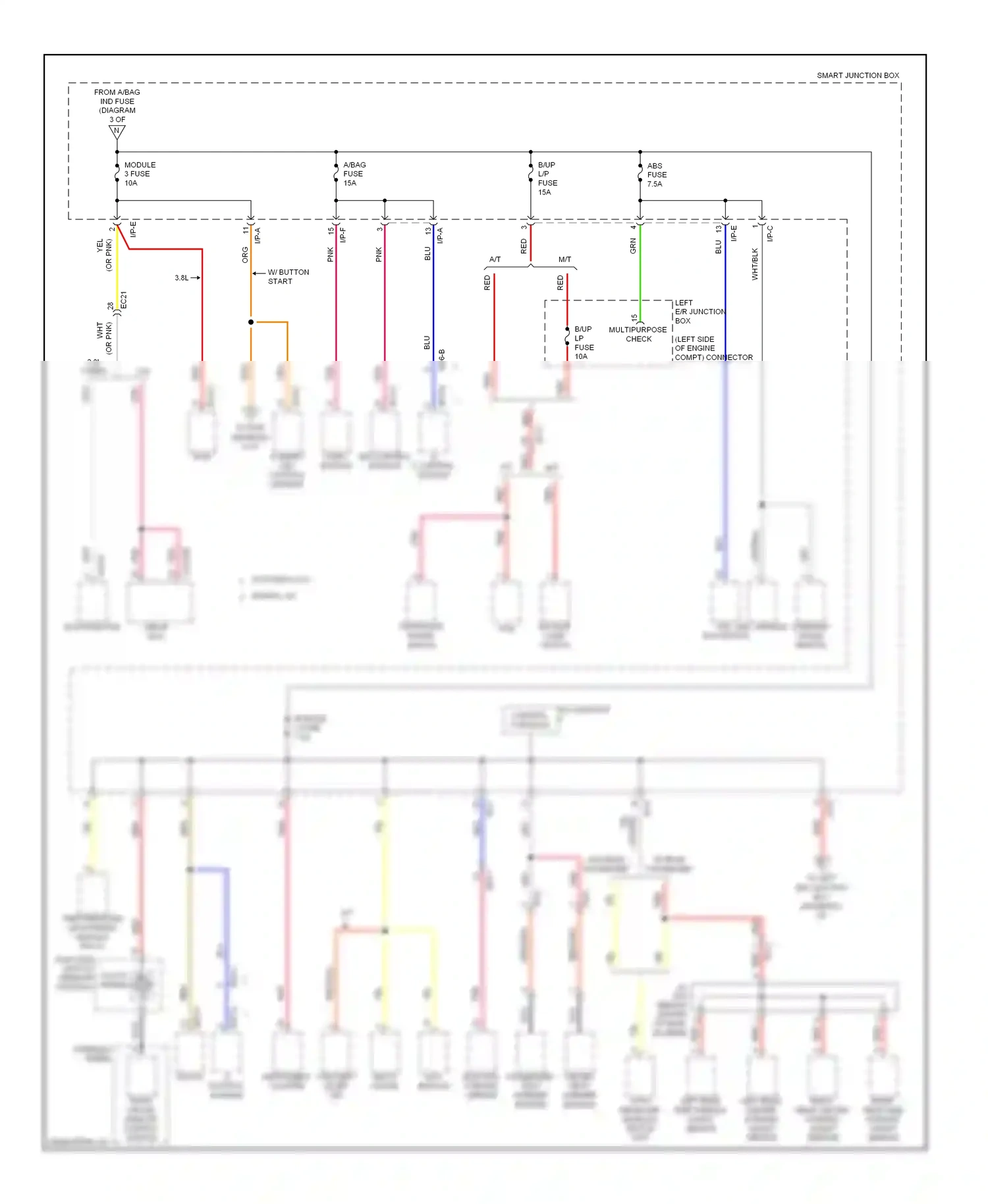 Wiring diagram transaxle range switch for Hyundai Genesis II (2013-2016) (1 of 1)