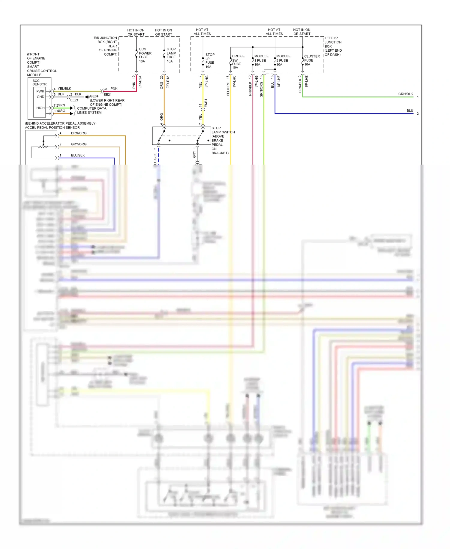 Wiring diagram wheel sensor fr_gnd for Hyundai Genesis II (2013-2016) (1 of 1)
