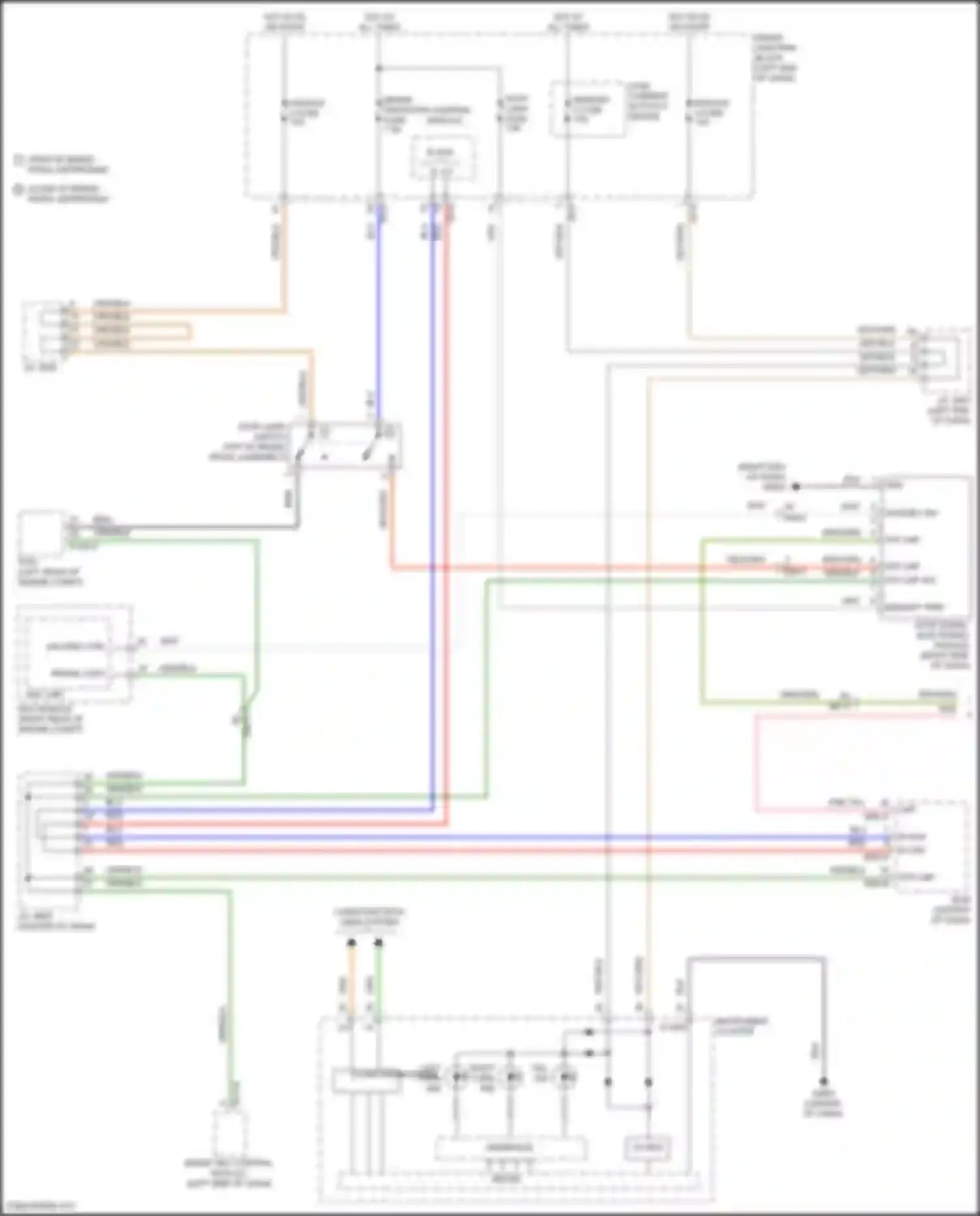 Grand Santa Fe Hyundai III facelift (2015-2018): Exterior lamps circuit (1 of 4)