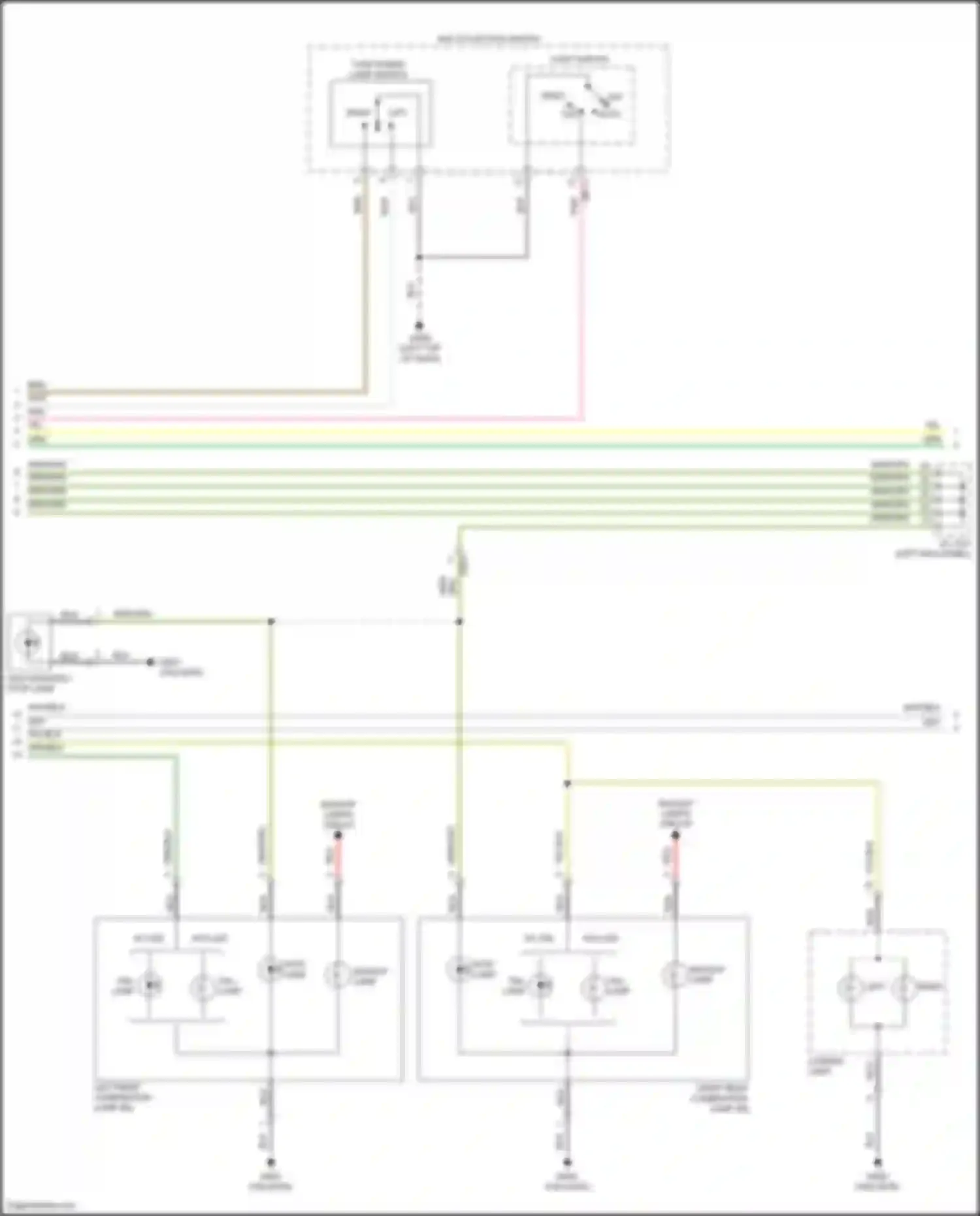 Grand Santa Fe Hyundai III facelift (2015-2018): Exterior lamps circuit (3 of 4)