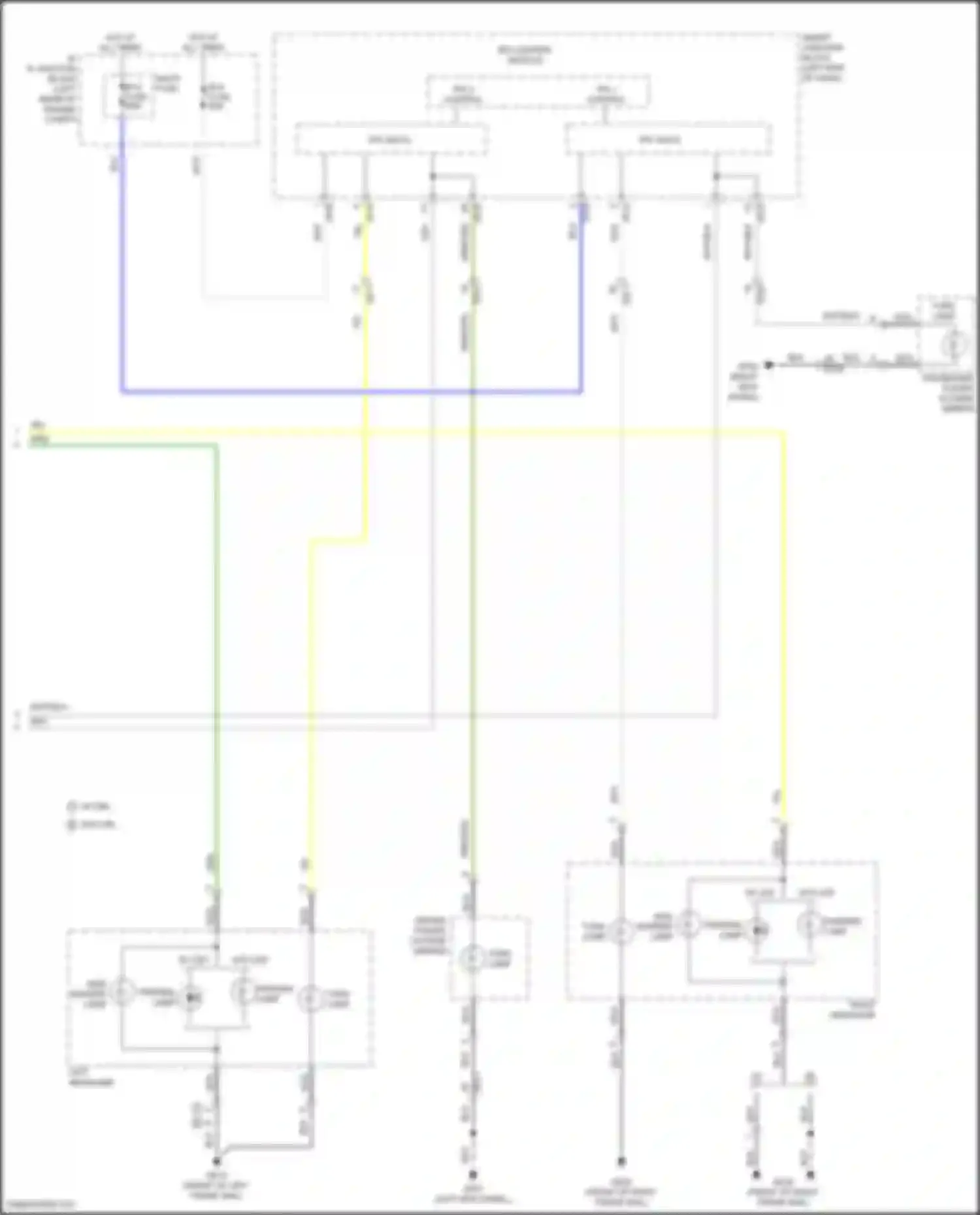 Grand Santa Fe Hyundai III facelift (2015-2018): Exterior lamps circuit (4 of 4)