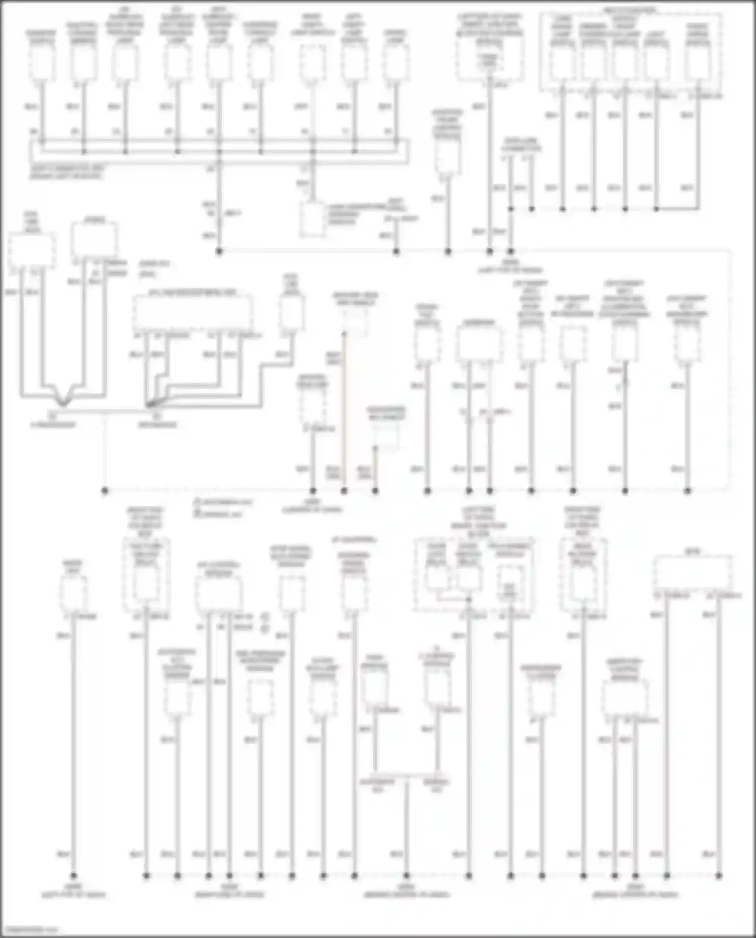 Grand Santa Fe Hyundai III facelift (2015-2018): Ground distribution circuit (1 of 4)