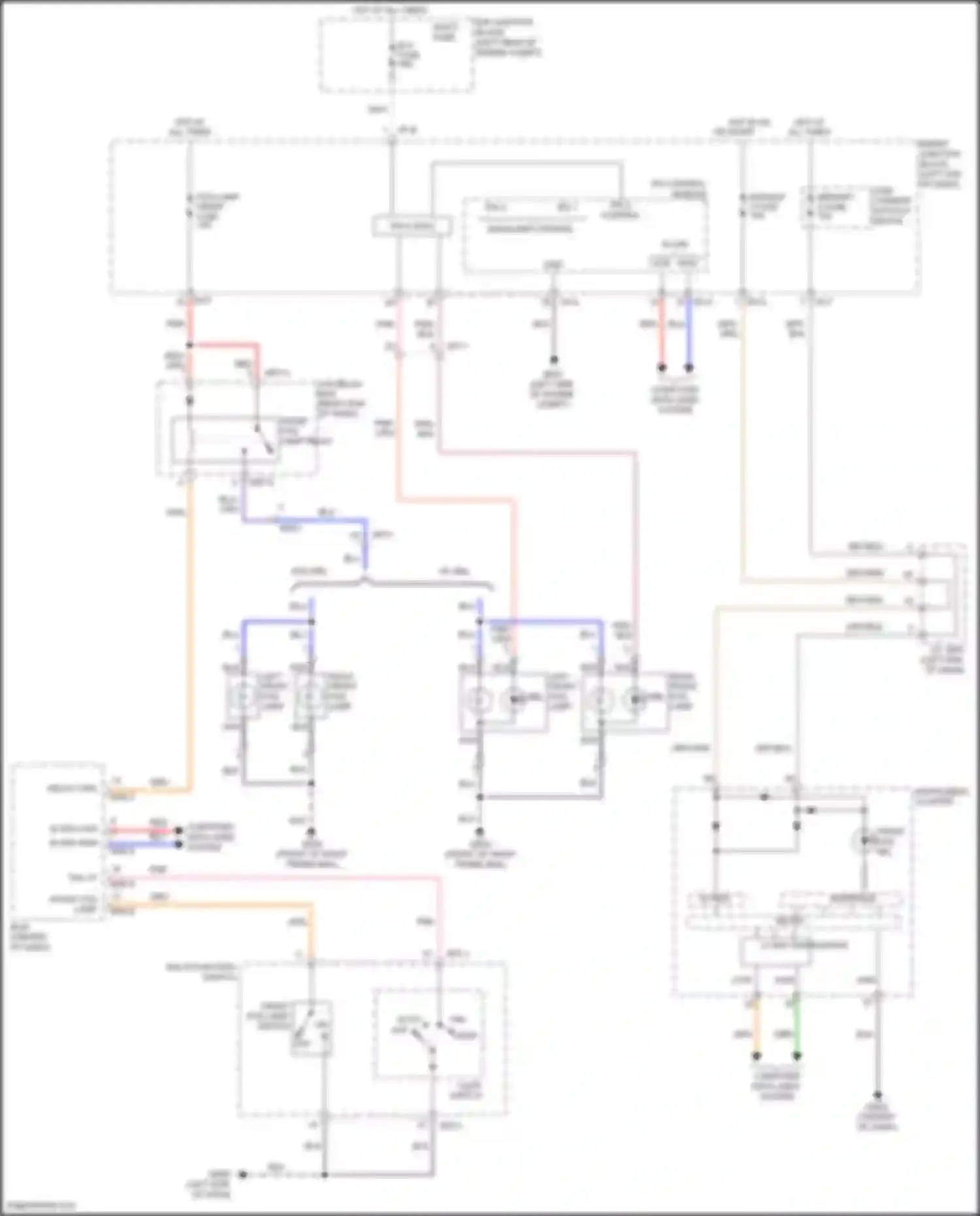 Grand Santa Fe Hyundai III facelift (2015-2018): Fog lamp circuit