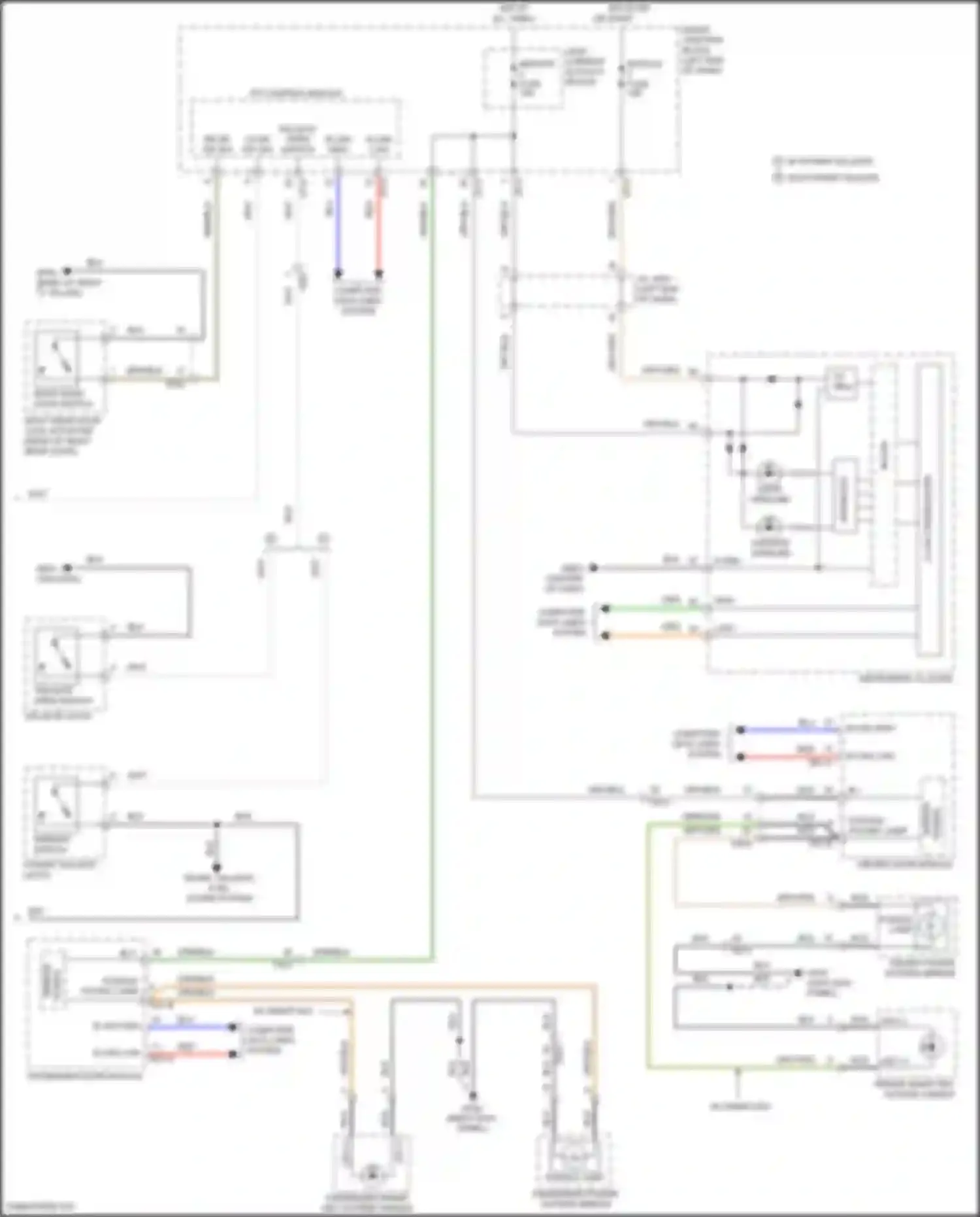 Grand Santa Fe Hyundai III facelift (2015-2018): Courtesy lamps circuit (2 of 2)