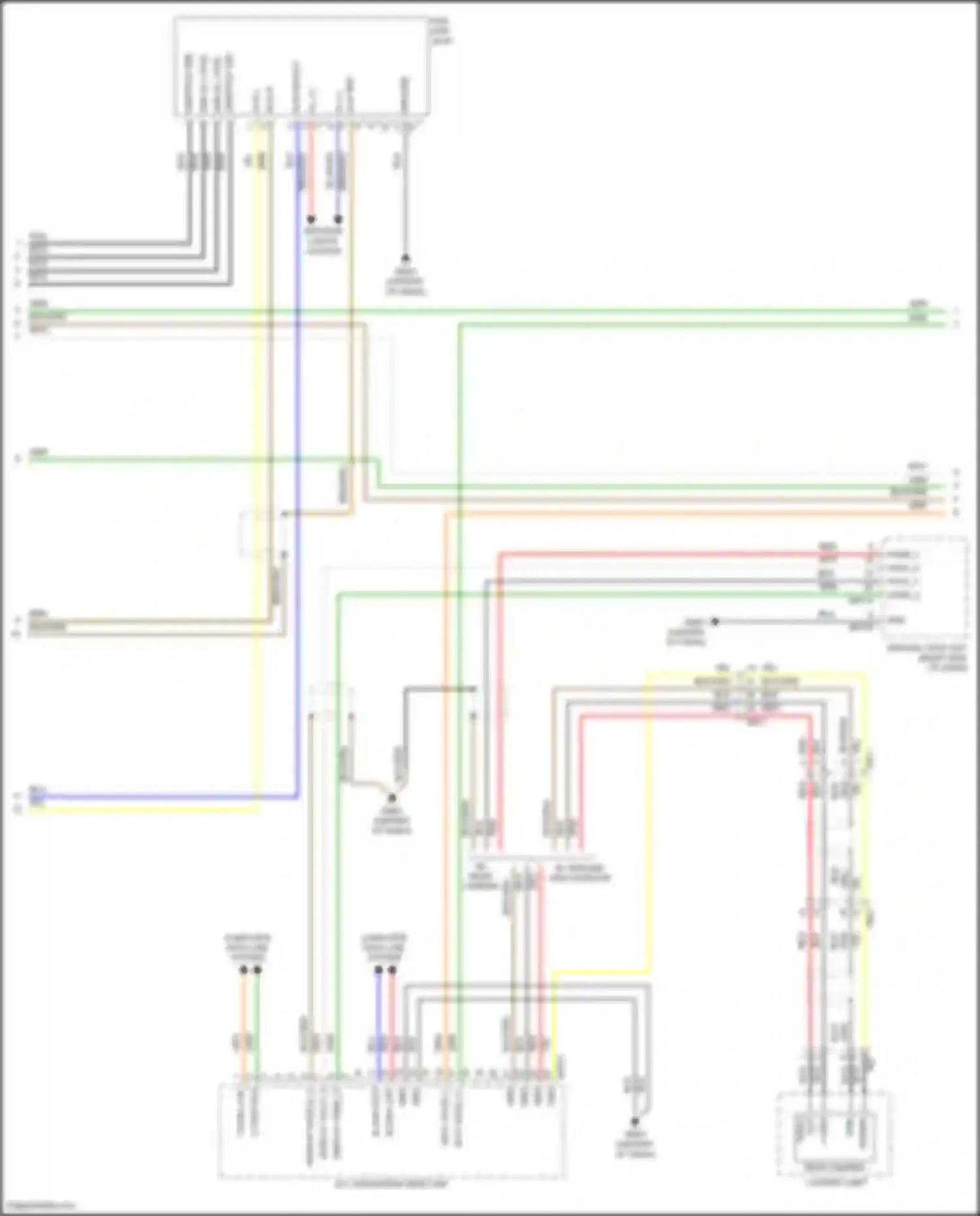 Grand Santa Fe Hyundai III facelift (2015-2018): Navigation circuit, w/ mobis amplifier (2 of 3)