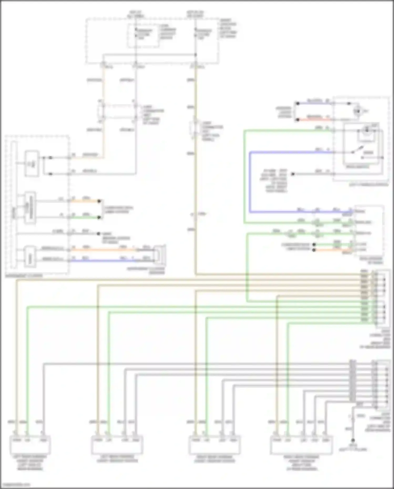 Grand Santa Fe Hyundai III facelift (2015-2018): Parking assistant circuit