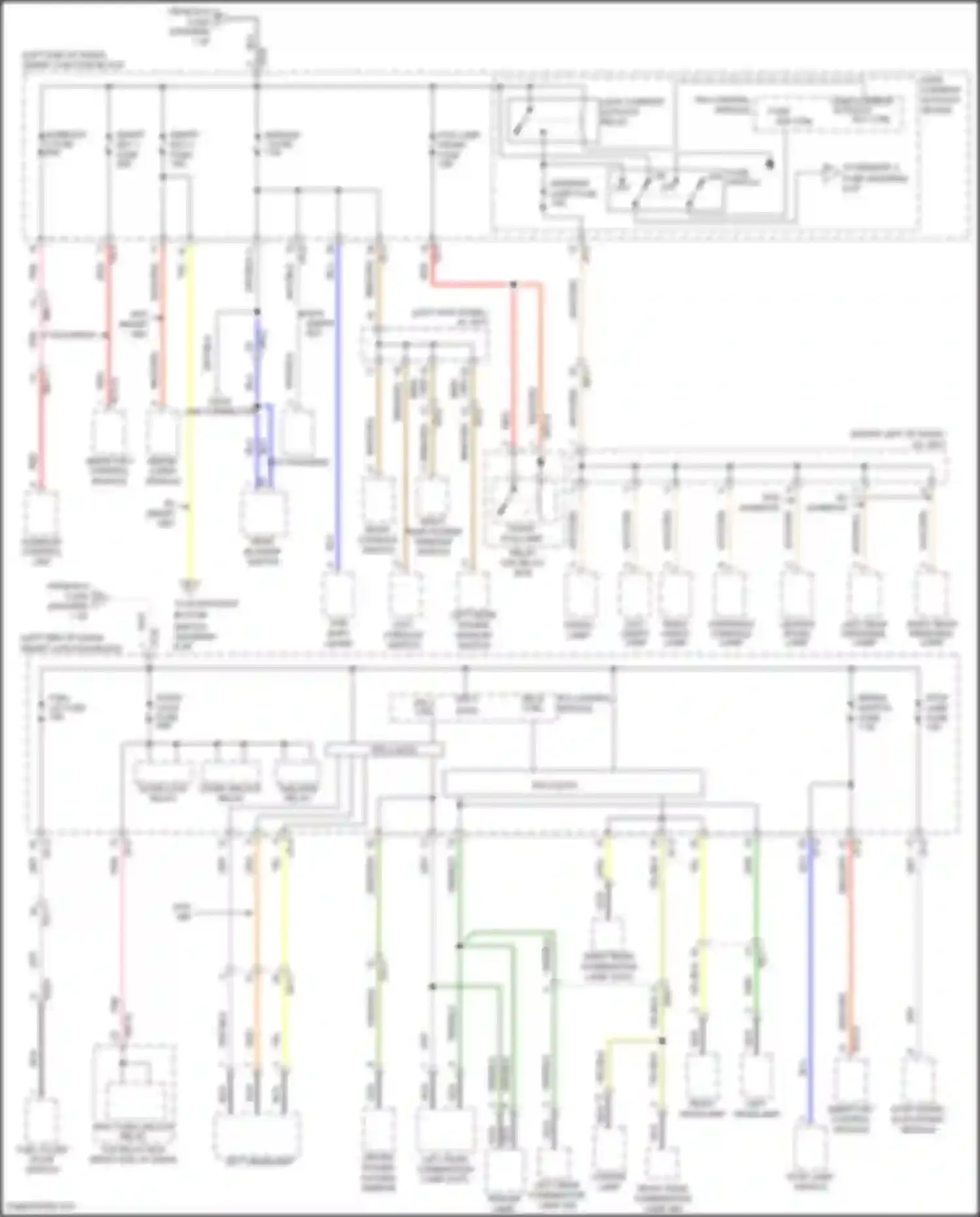 Grand Santa Fe Hyundai III facelift (2015-2018): Power distribution circuit (4 of 8)