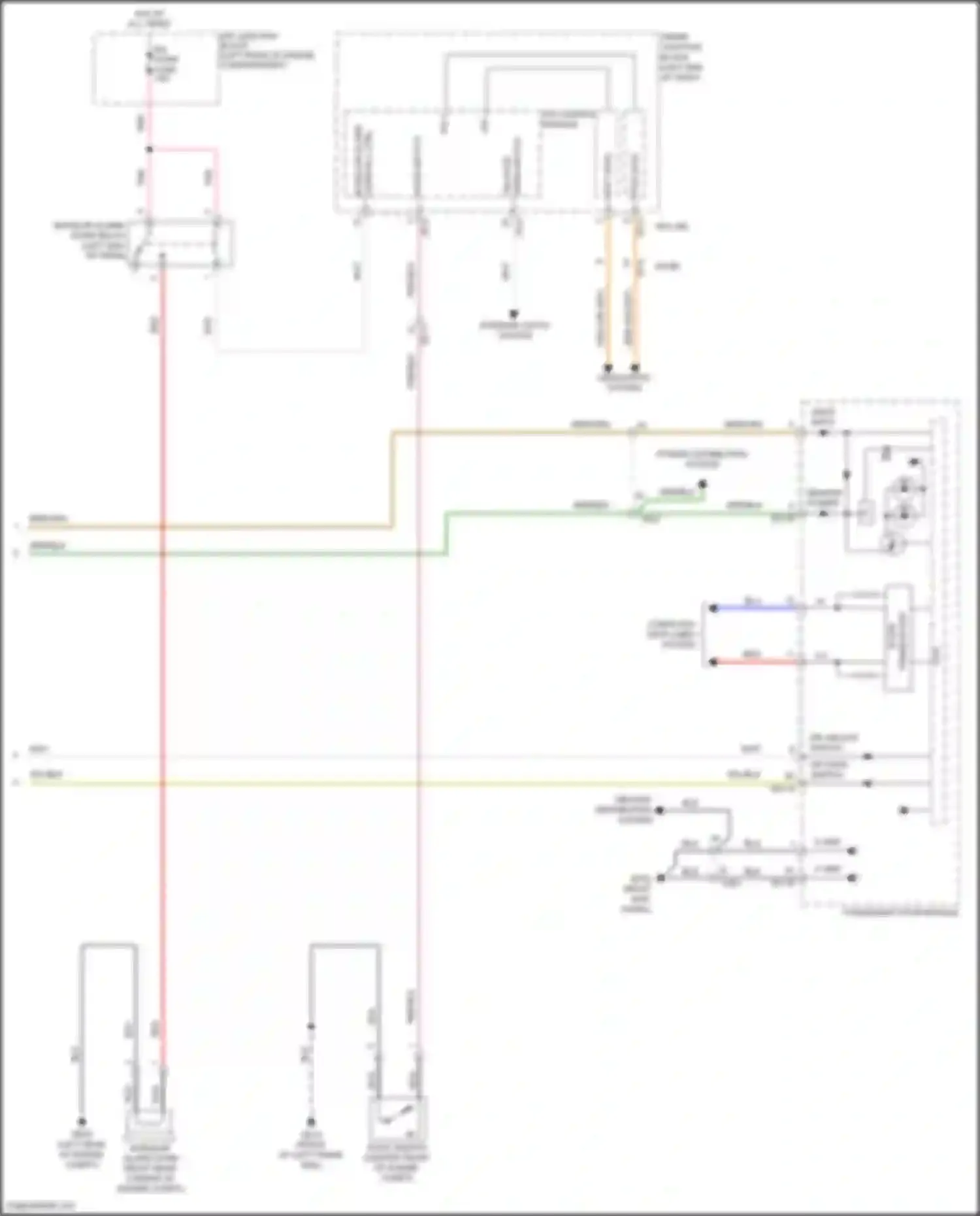 Grand Santa Fe Hyundai III facelift (2015-2018): Power door locks circuit (3 of 3)