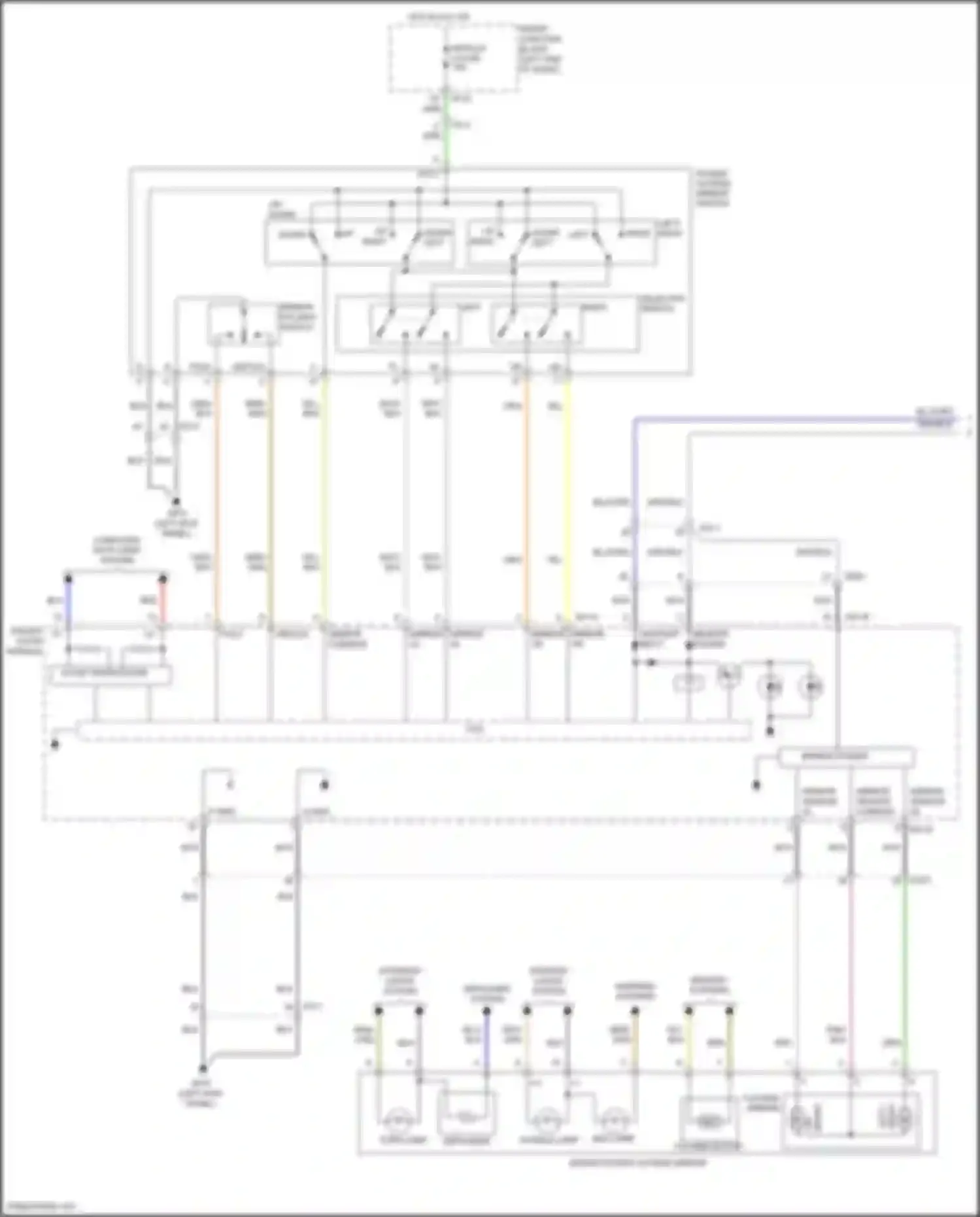 Grand Santa Fe Hyundai III facelift (2015-2018): Power mirrors circuit (1 of 2)