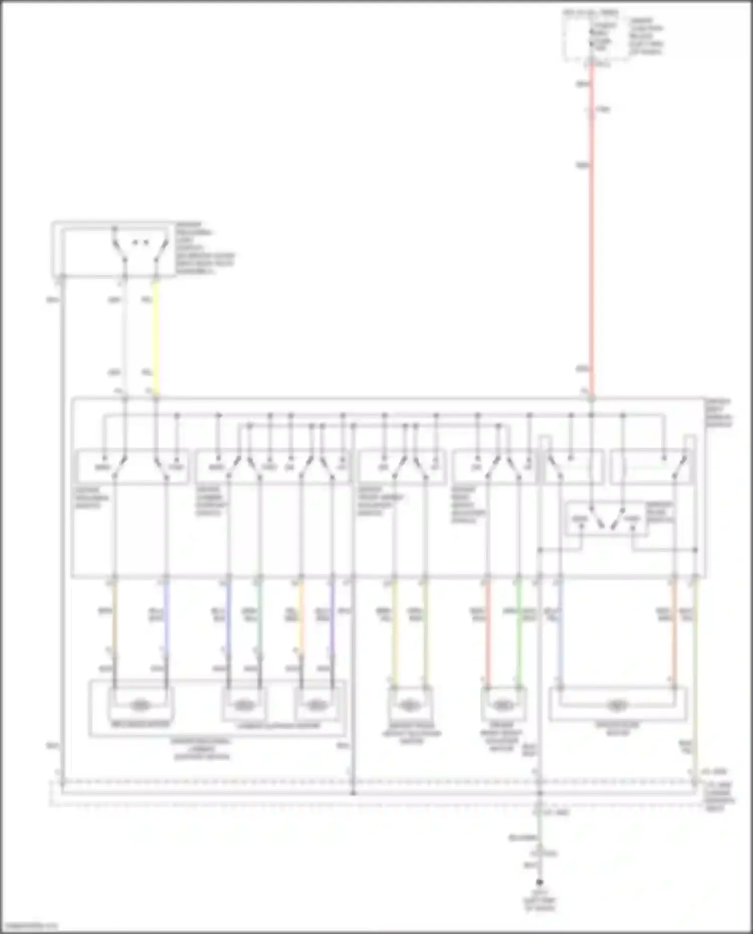Grand Santa Fe Hyundai III facelift (2015-2018): Driver power seat circuit
