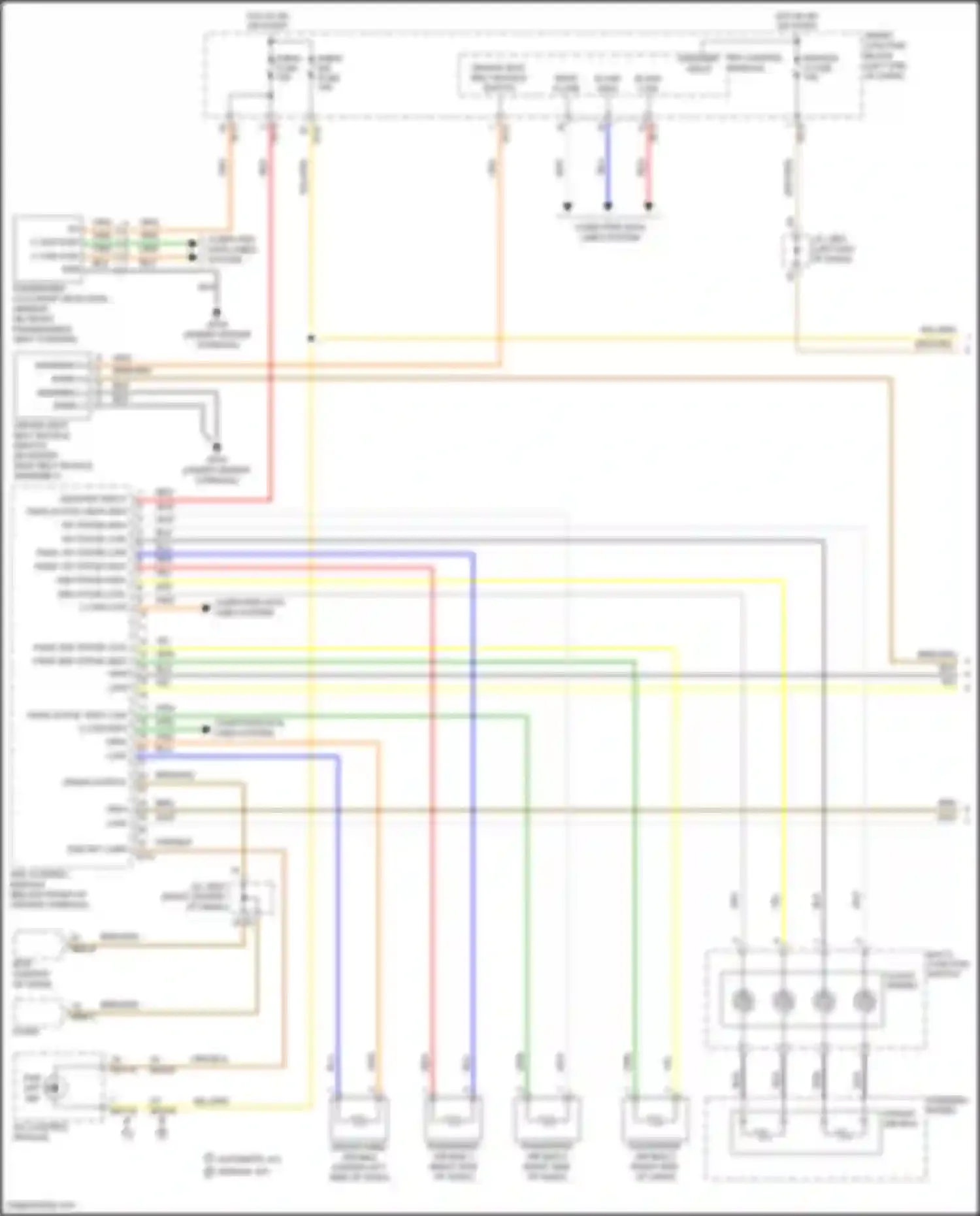 Grand Santa Fe Hyundai III facelift (2015-2018): Supplemental restraints circuit (1 of 2)