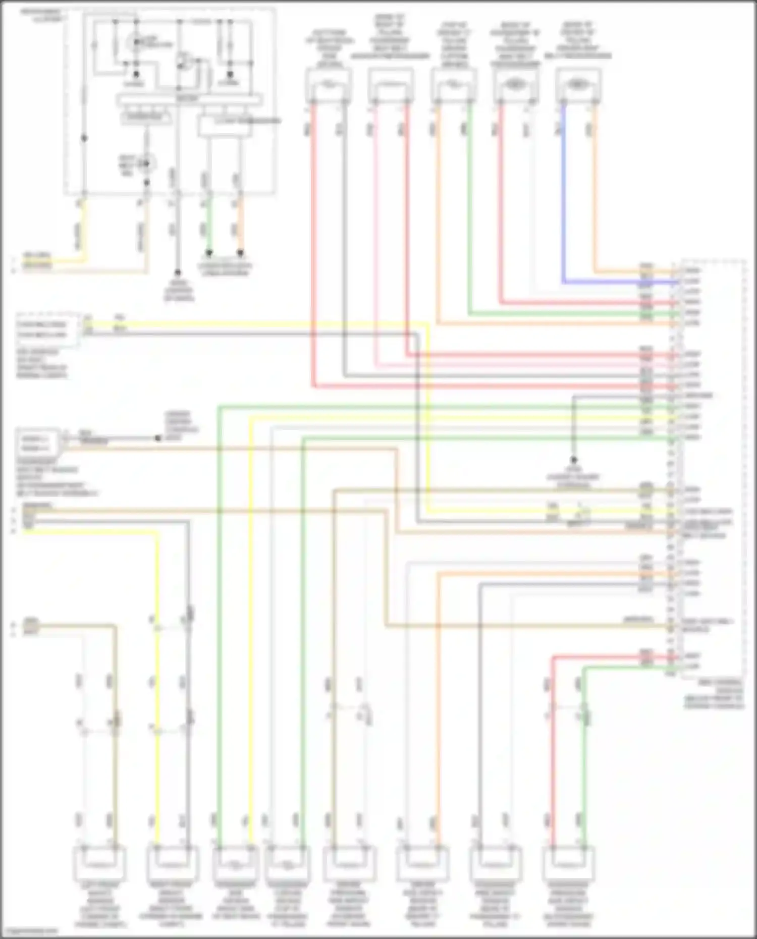 Grand Santa Fe Hyundai III facelift (2015-2018): Supplemental restraints circuit (2 of 2)
