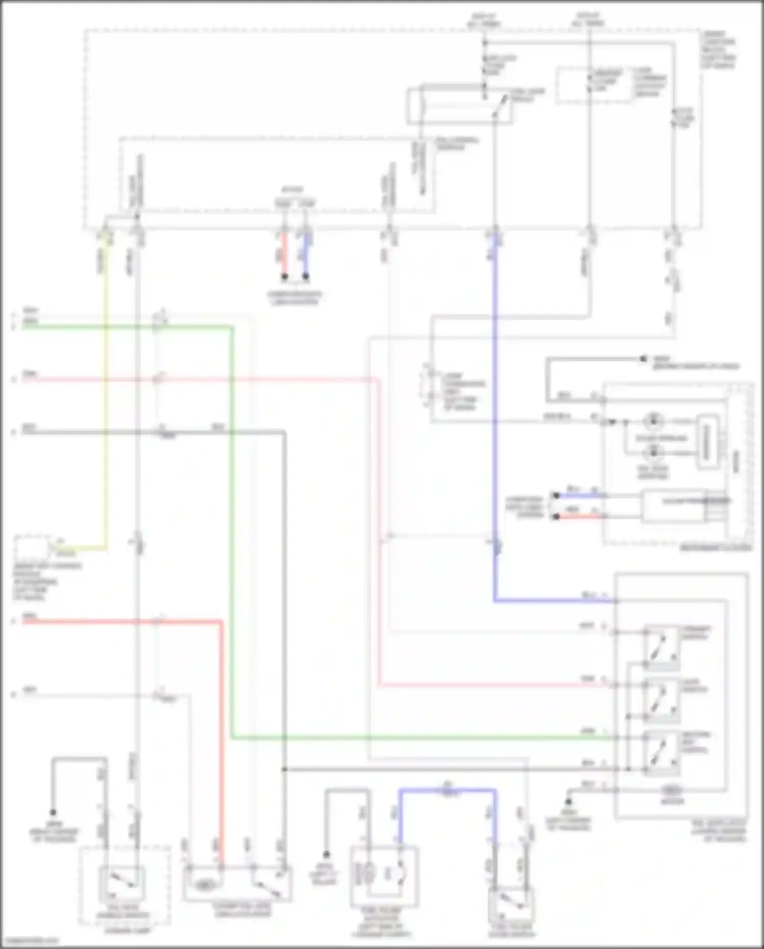 Grand Santa Fe Hyundai III facelift (2015-2018): Power tailgate circuit (2 of 2)