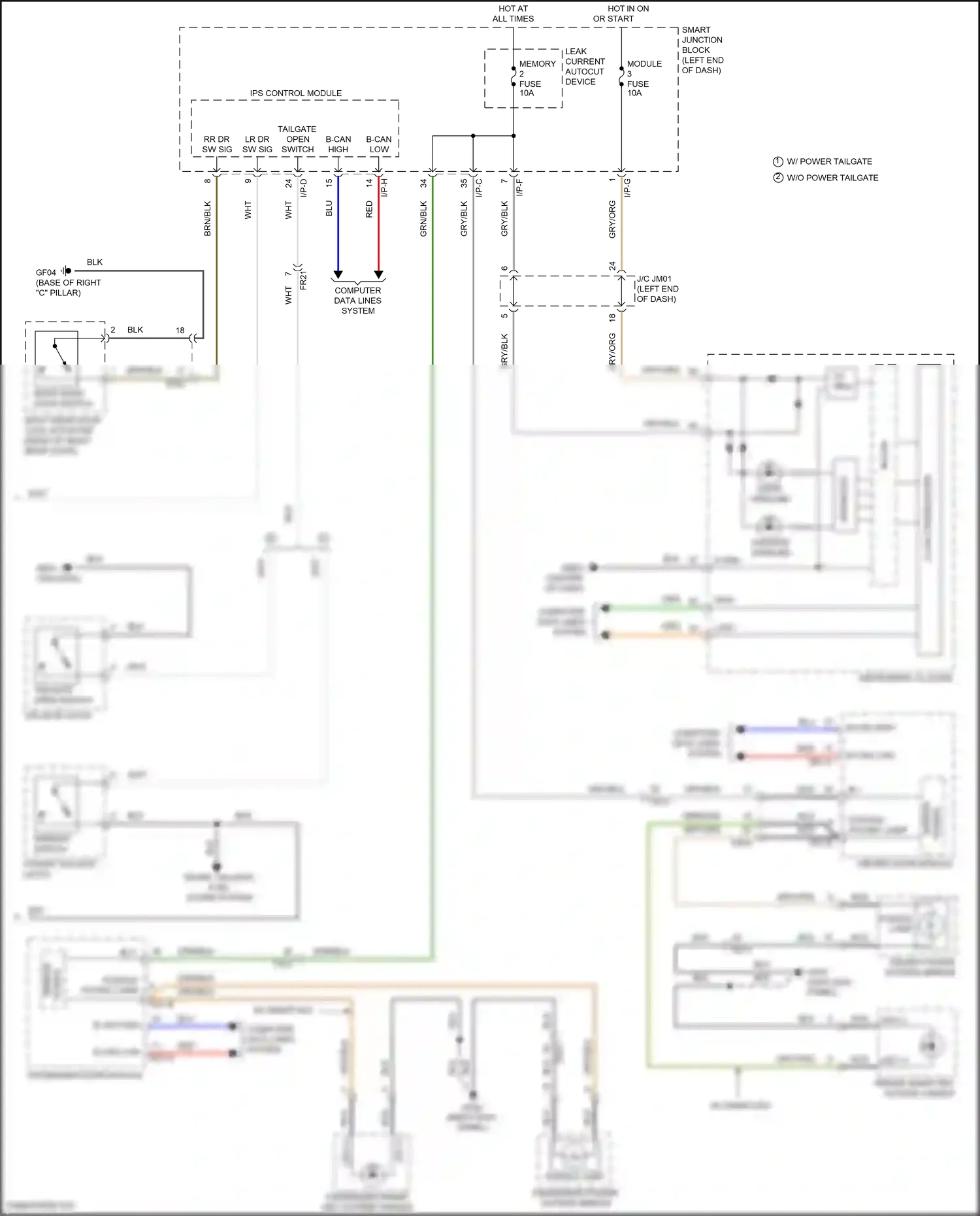 Wiring diagram ips control module for Hyundai Grand Santa Fe III facelift (2015-2018) (32 of 38)