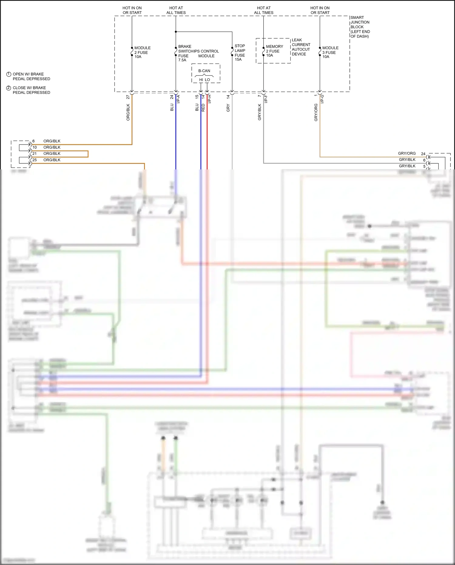 Wiring diagram ips control module for Hyundai Grand Santa Fe III facelift (2015-2018) (33 of 38)